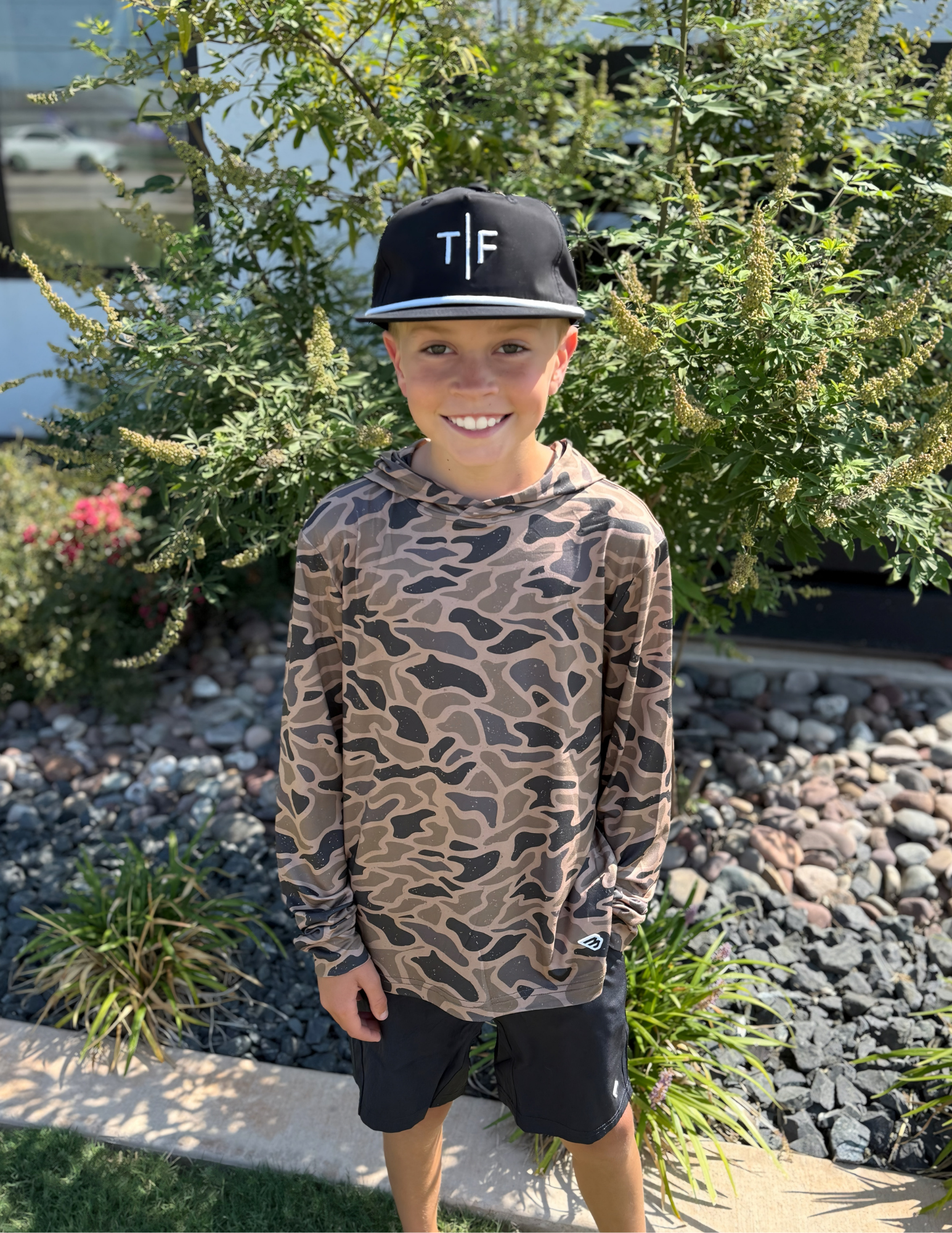 Burlebo Youth Performance Hoodie Gauge Camo - The Foundry