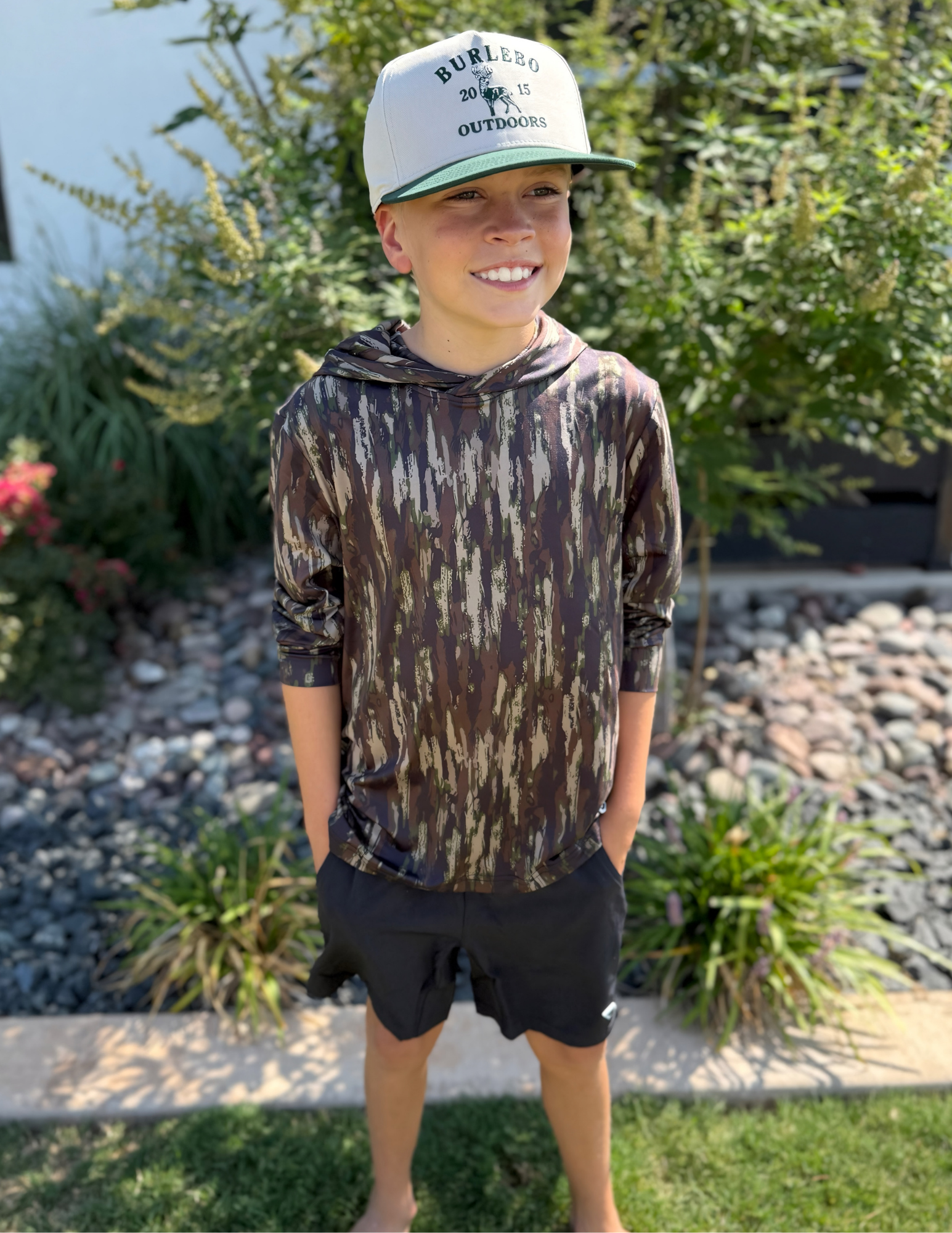Burlebo Youth Performance Hoodie Midland Camo - The Foundry