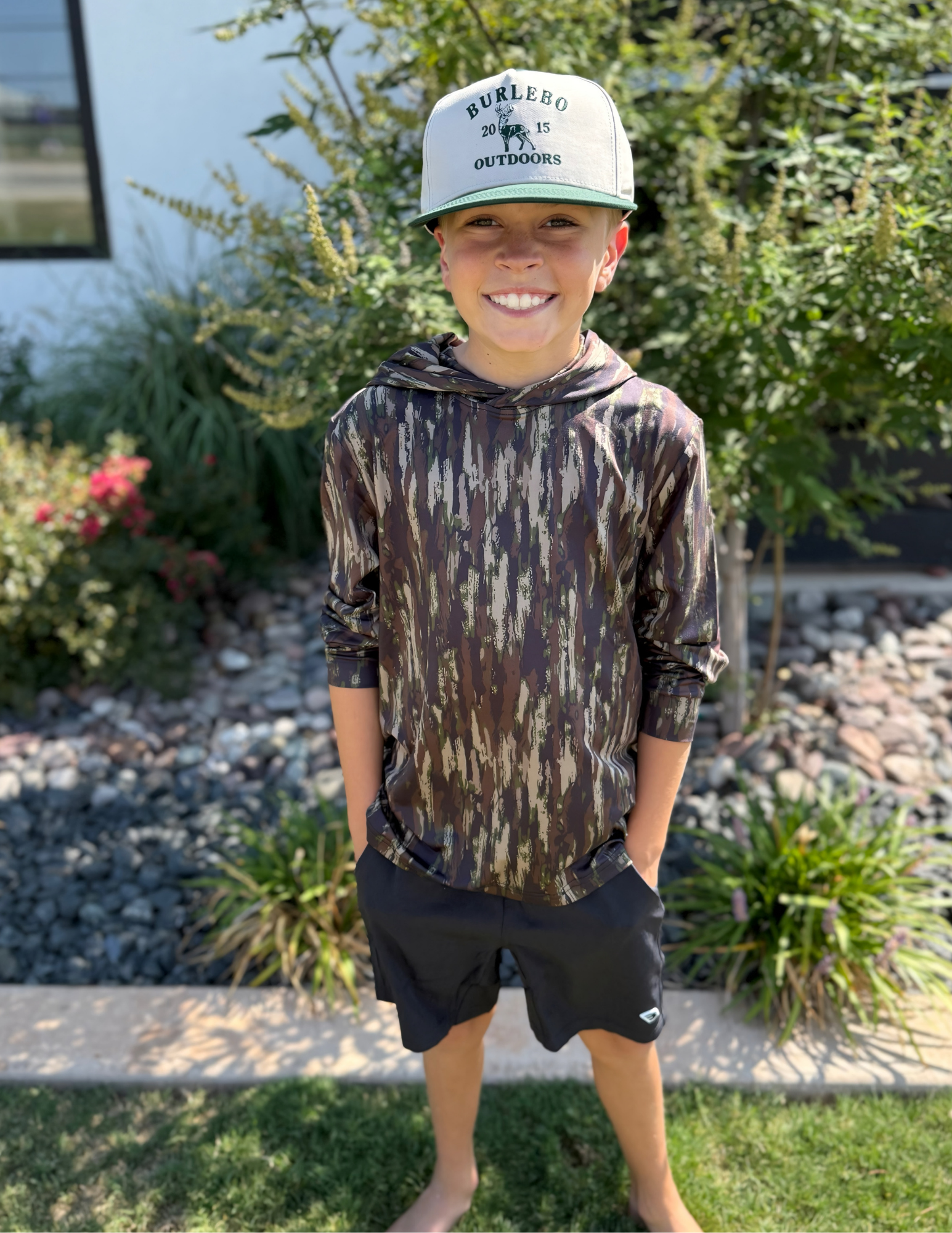 Burlebo Youth Performance Hoodie Midland Camo - The Foundry