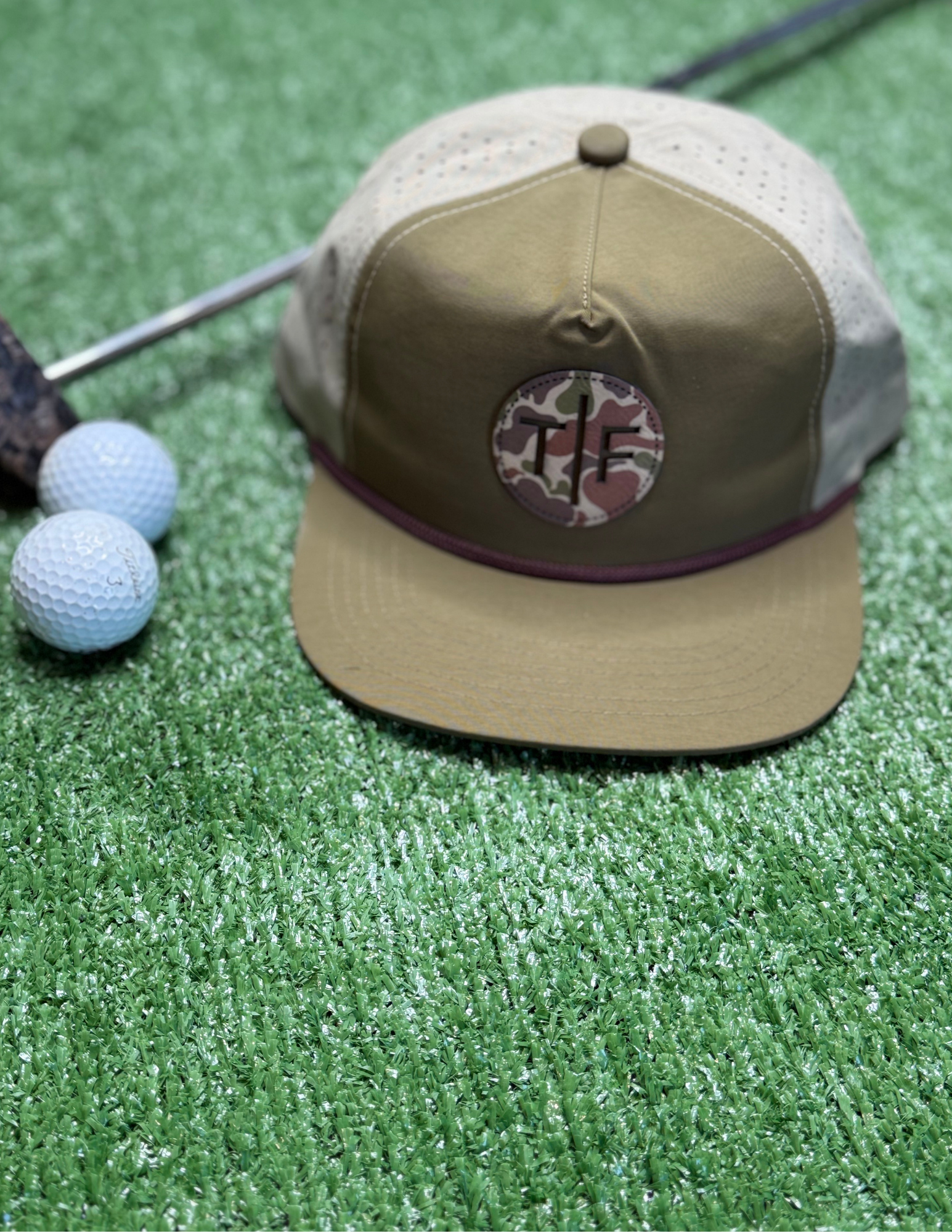 BRH Olive Two Tone Hat with Camo T/F Patch