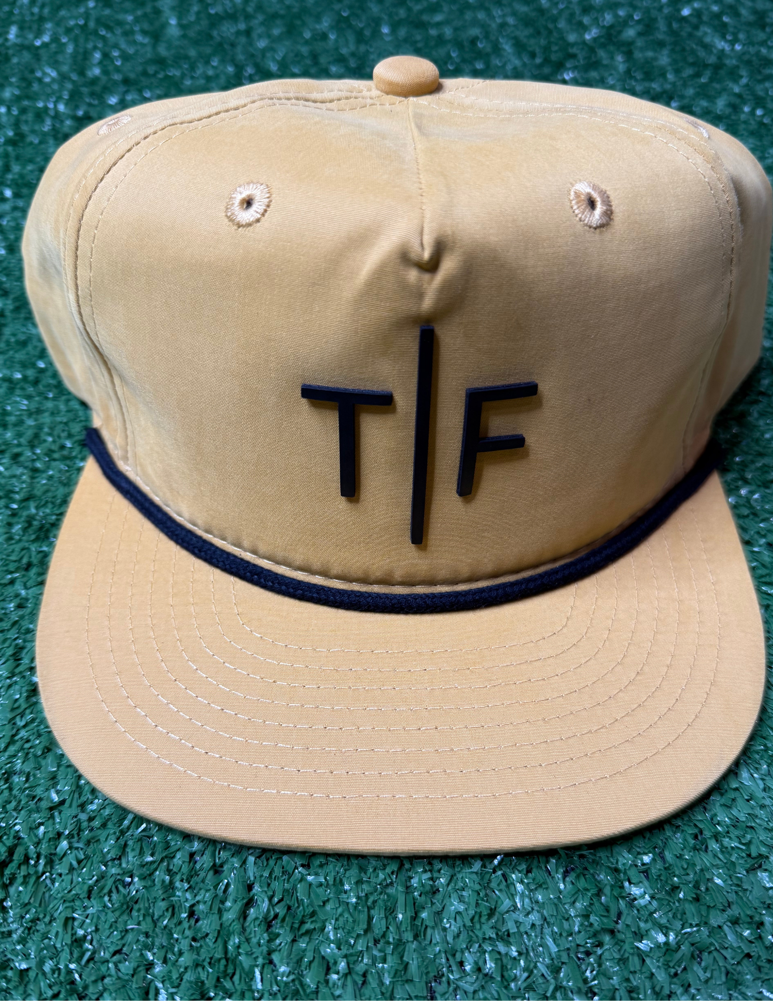 Decky Biscuit Hat with Black Leather T/F - The Foundry