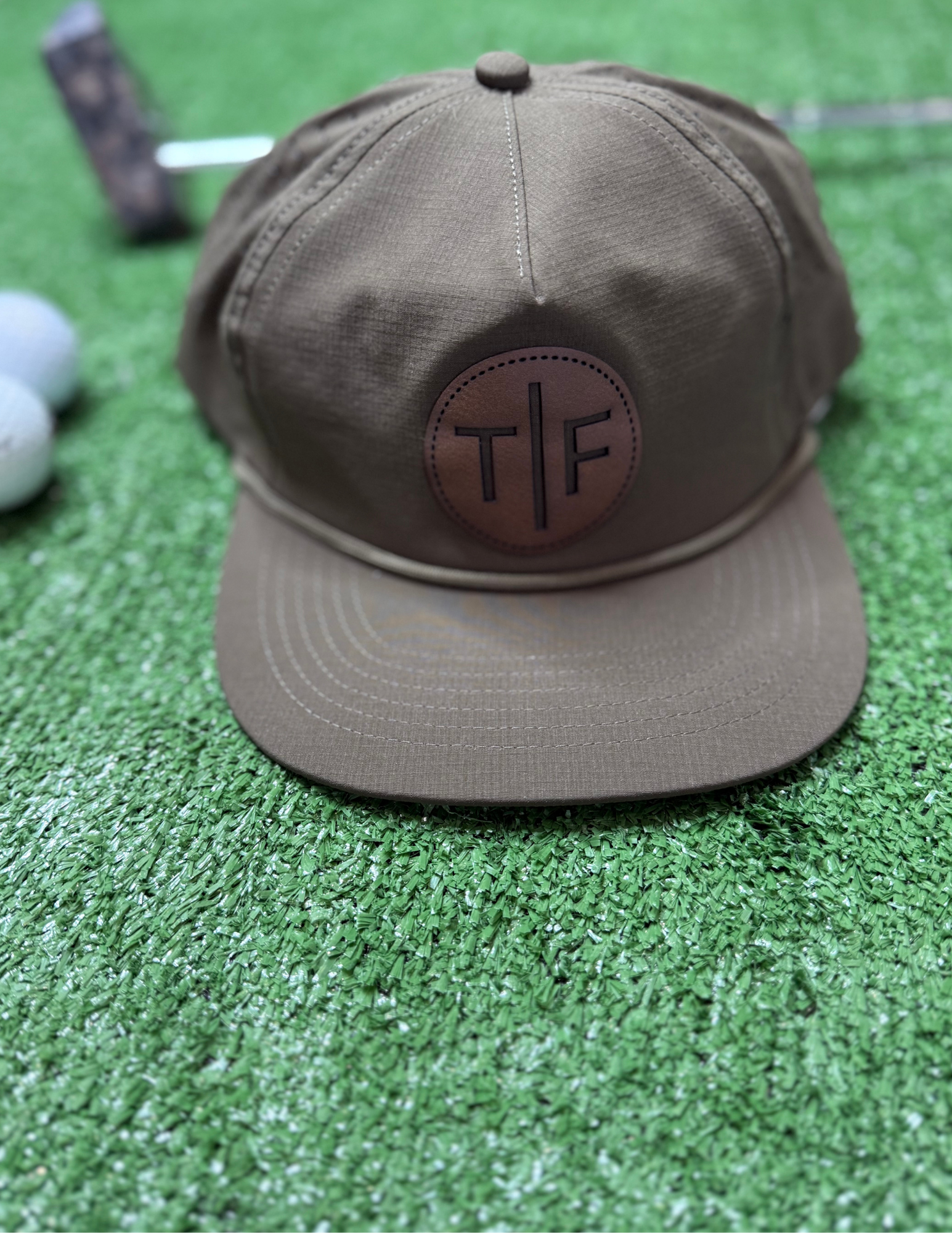 Wild Bills Olive with Tan Under Bill- Leather T/F Patch - The Foundry