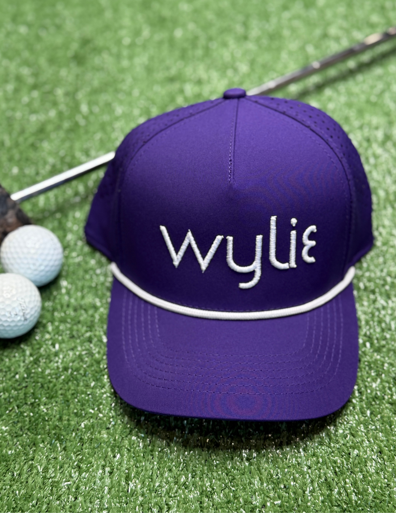 wyile- OC Purple Hat With White Rope