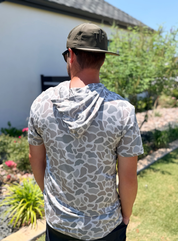 Burlebo SS Performance Hoodie - Classic Deer Camo
