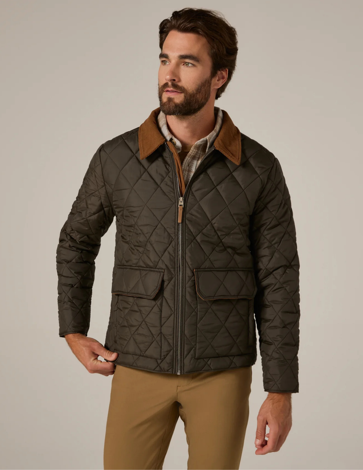 7 Diamonds Rushmore Quilted - Olive