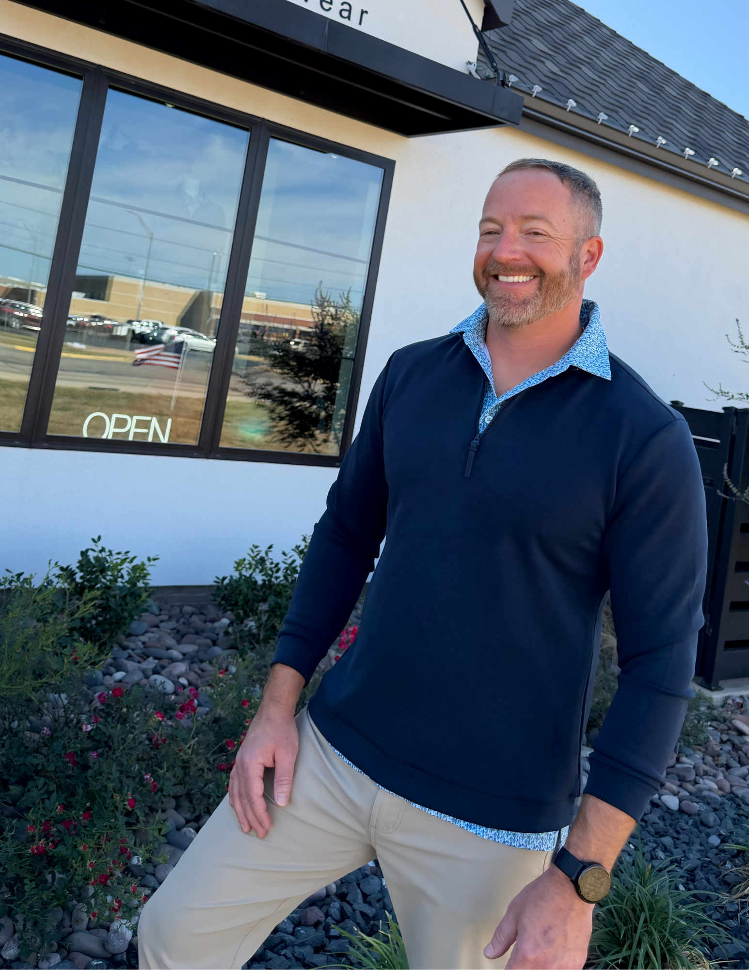 7Diamonds REV Quarter-Zip- Navy