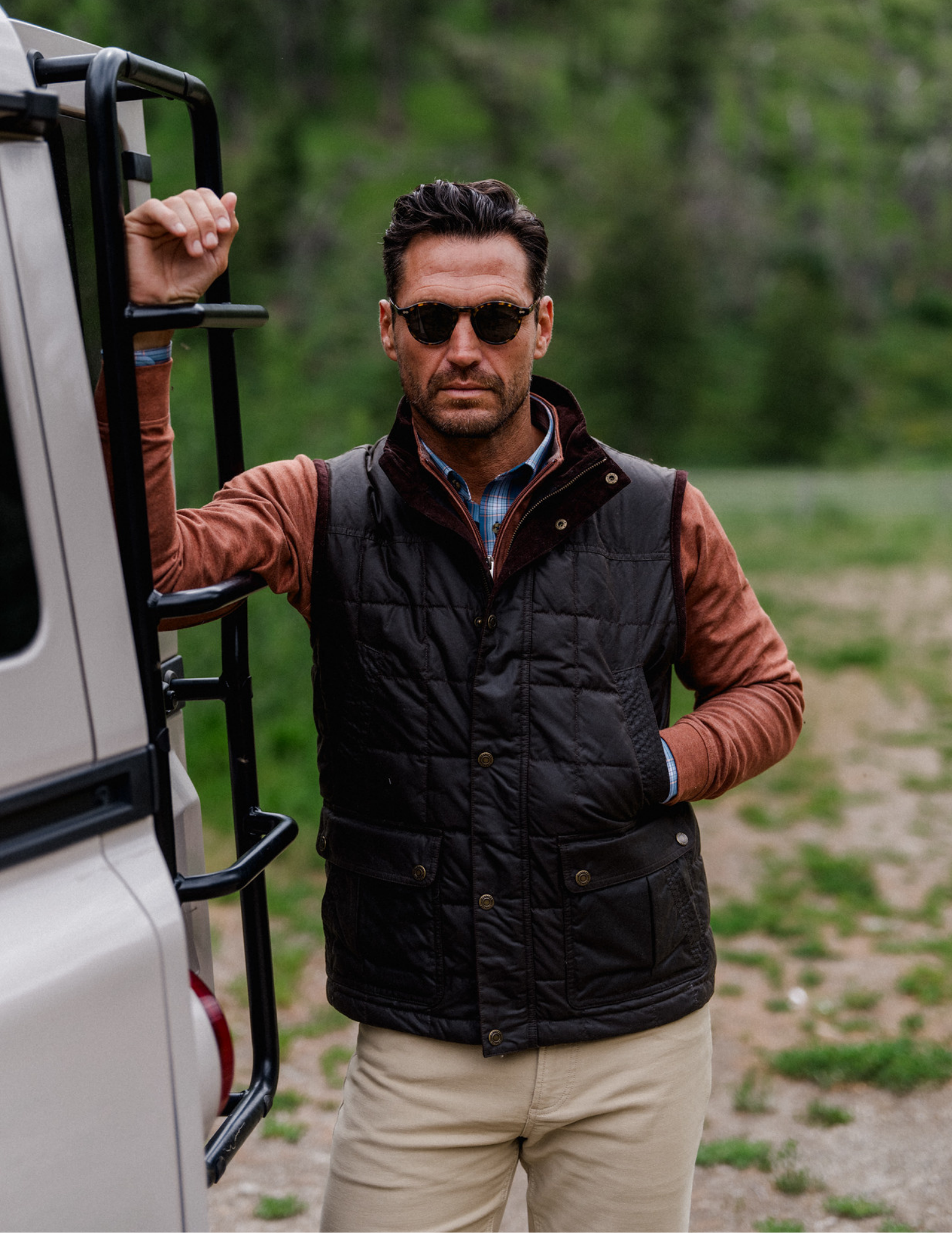 GenTeal Chocolate Merritt Waxed Cotton Vest