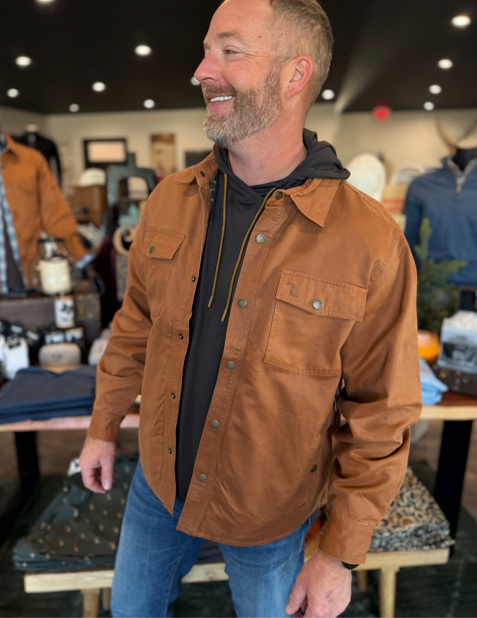 Local Boys Sportsman's Shacket - Rustic Oak