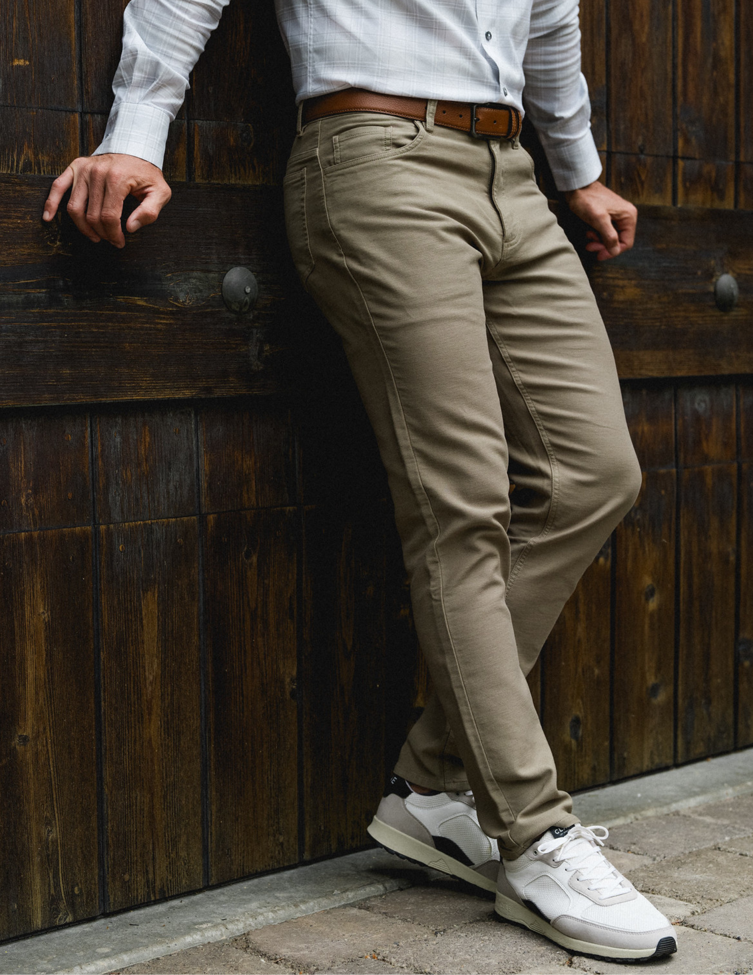 GenTeal Apparel- Olive Barlow Five-Pocket Pant