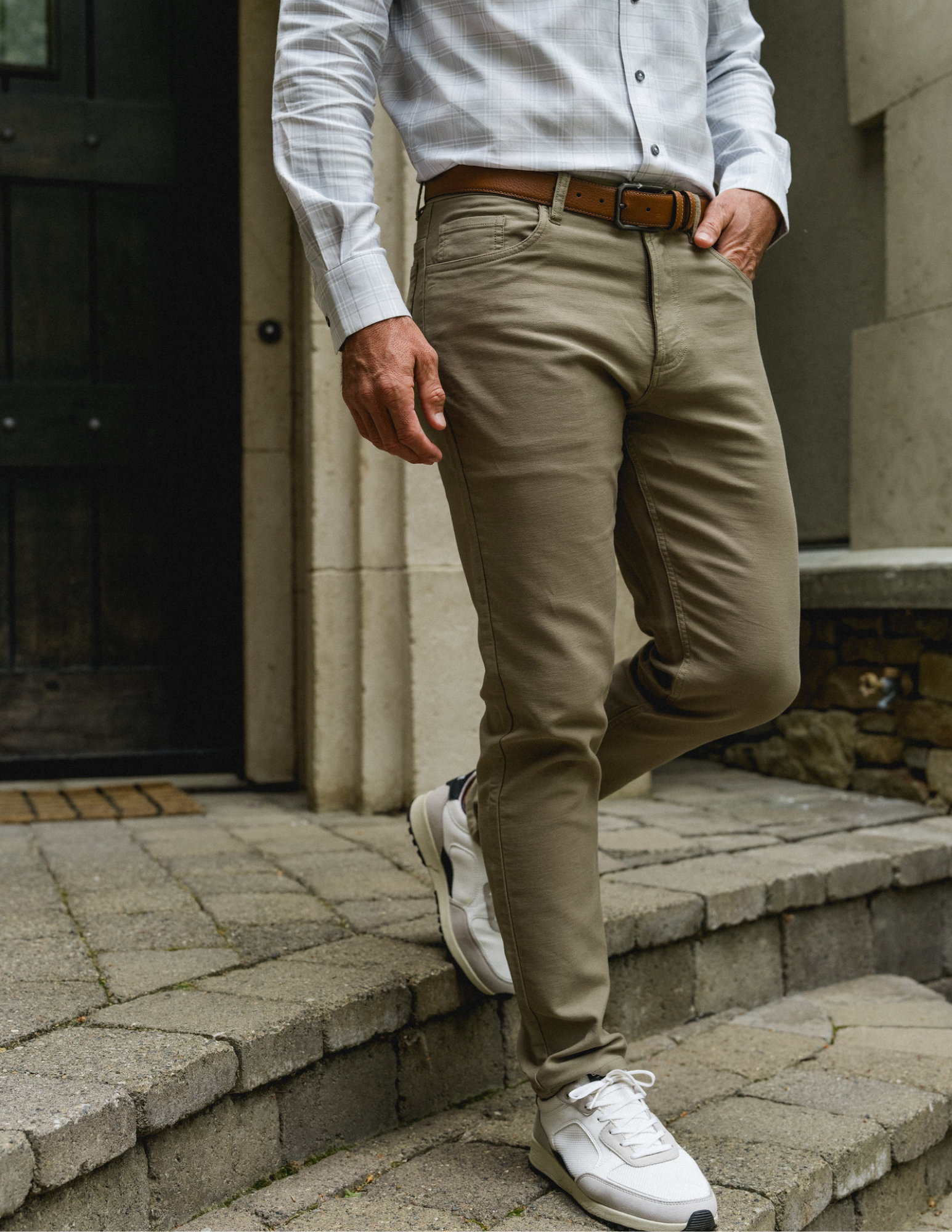 GenTeal Apparel- Olive Barlow Five-Pocket Pant
