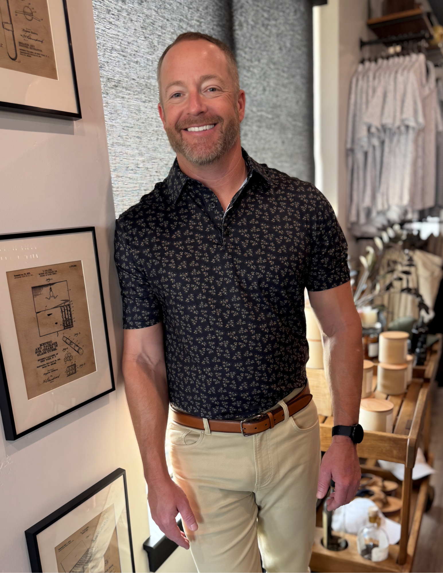 2Putt- Dark Floral Men's Polo