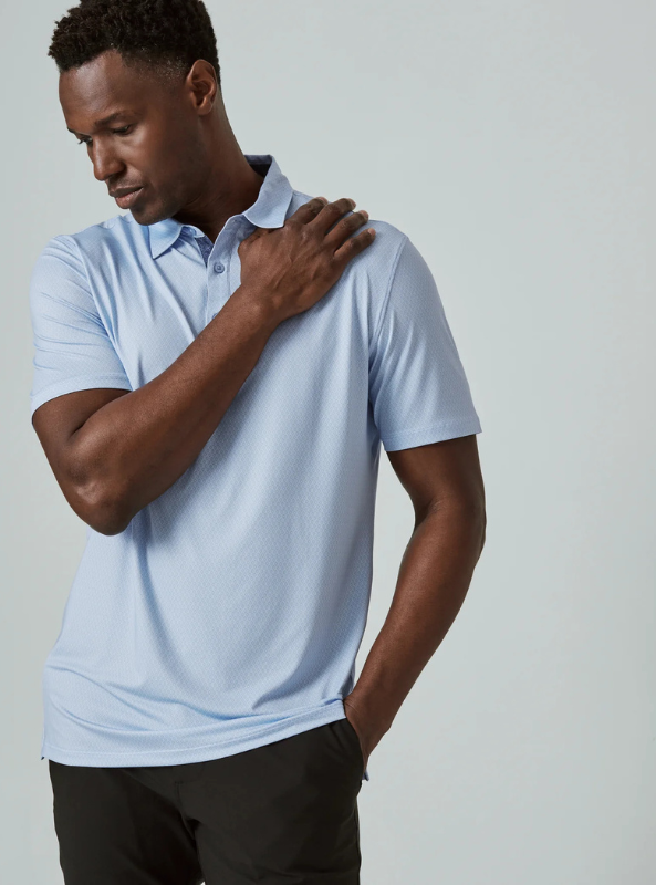 7 Diamonds Afton Polo - Light Blue