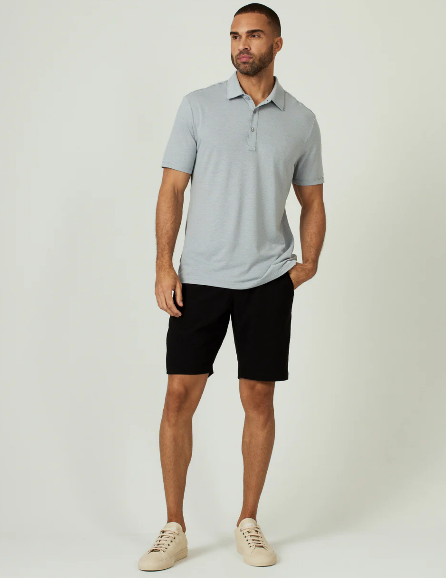7 Diamonds Gautier Polo - Light Grey