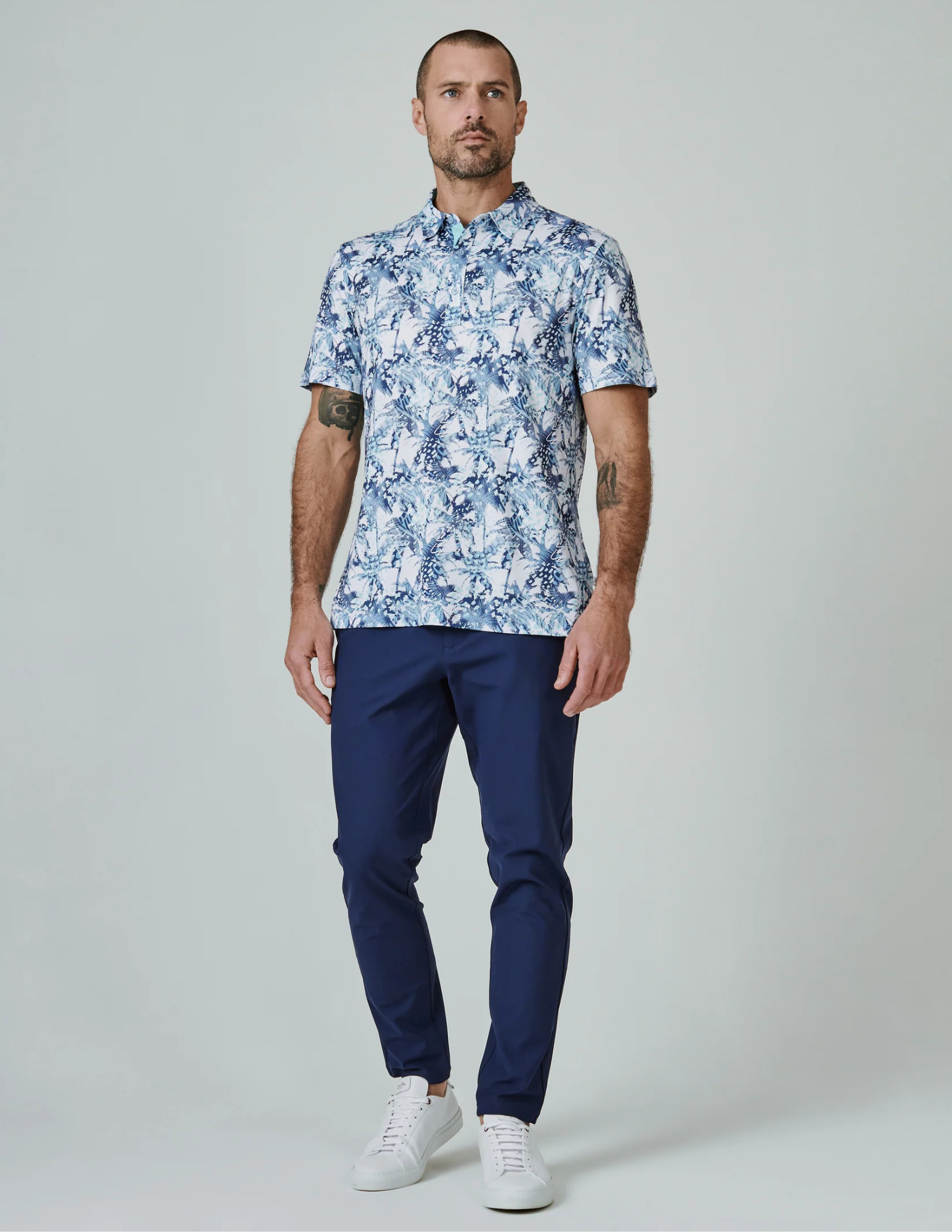 7 Diamonds Indies Polo - Blue - The Foundry