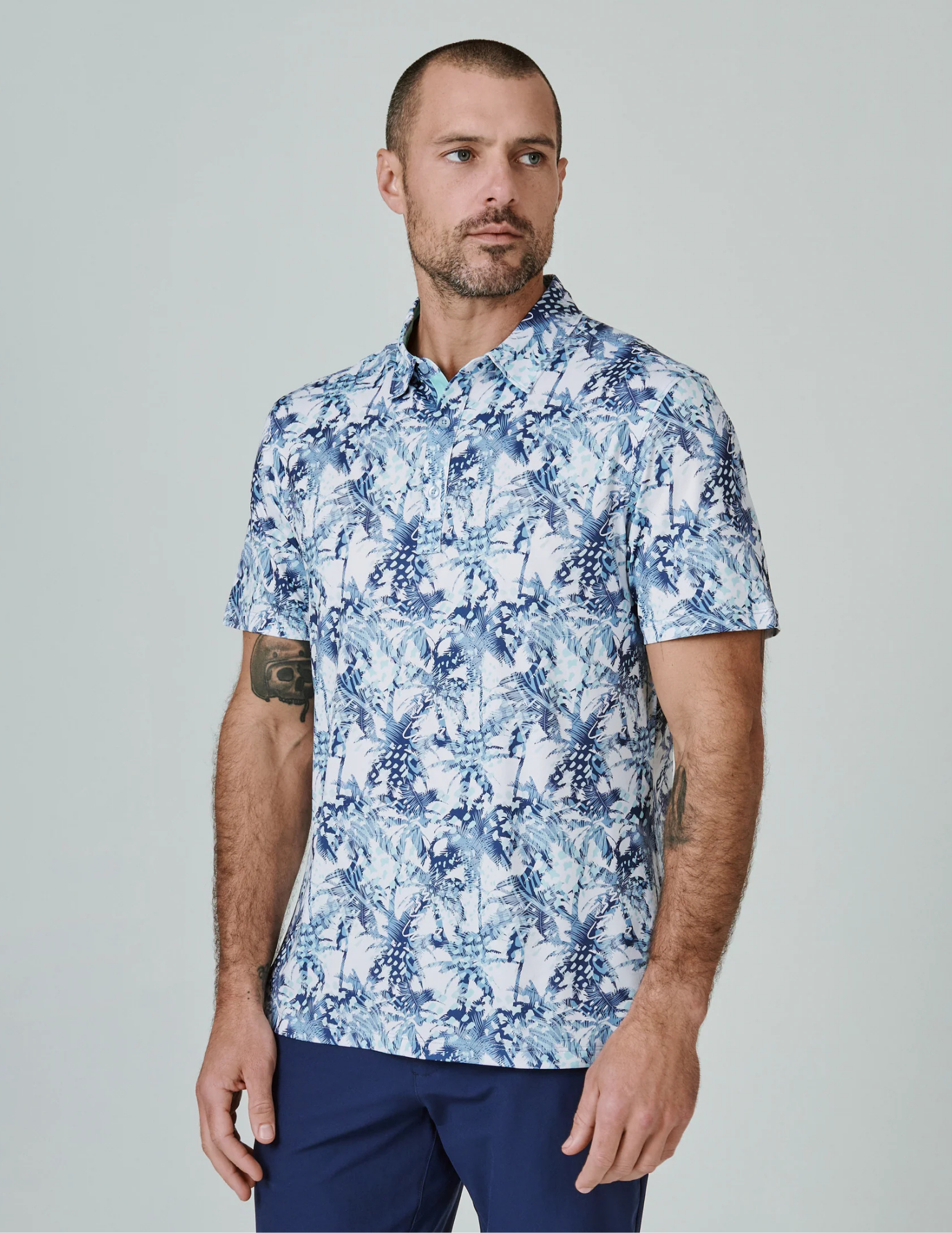 7 Diamonds Indies Polo - Blue - The Foundry