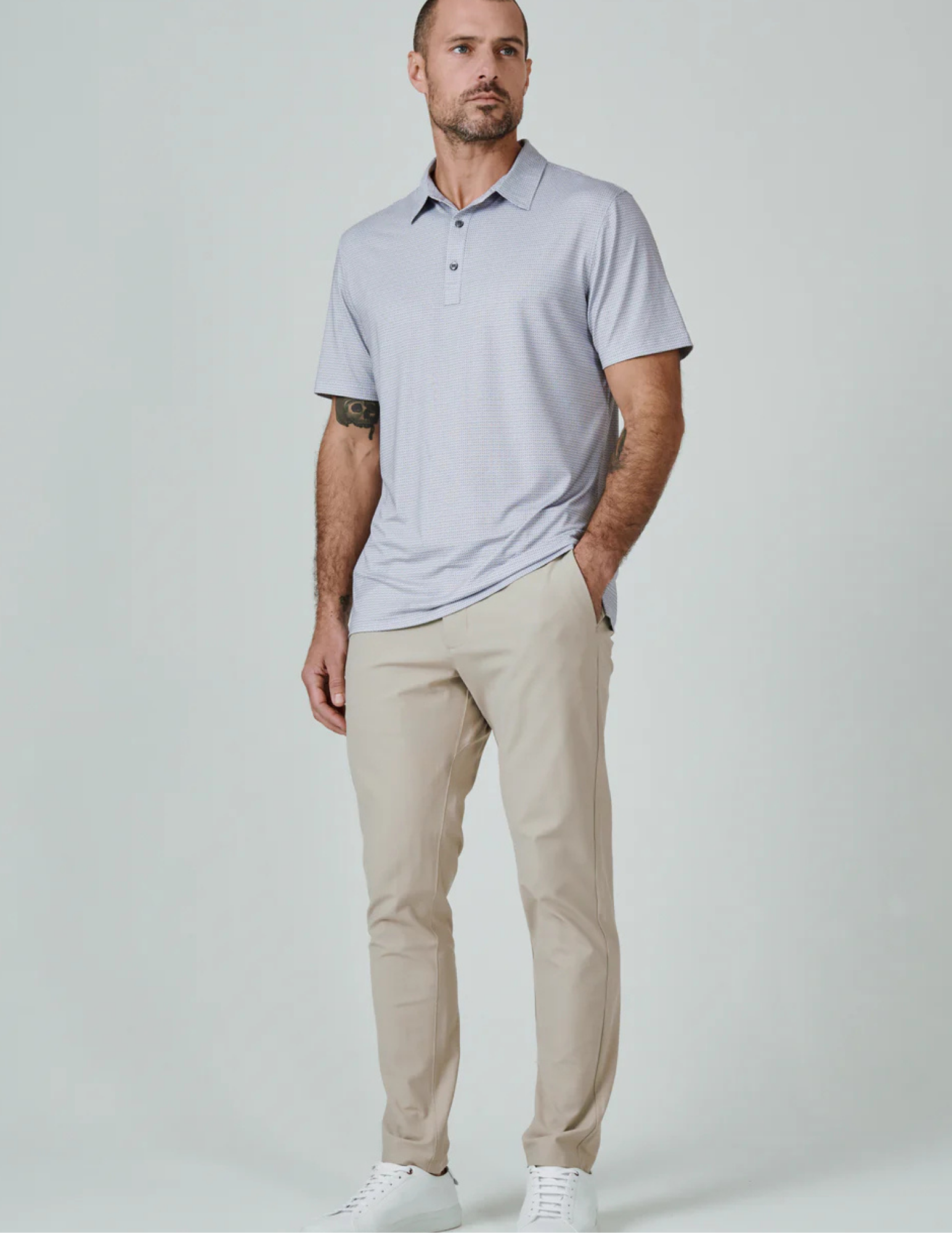 7 Diamonds Lenox Polo - Grey
