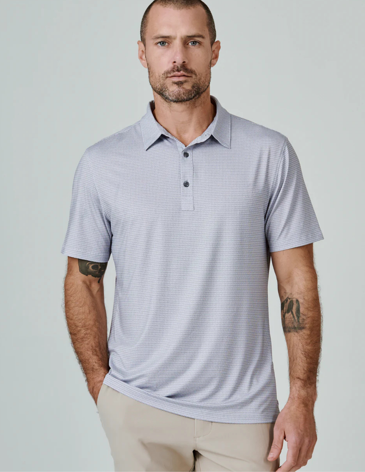 7 Diamonds Lenox Polo - Grey