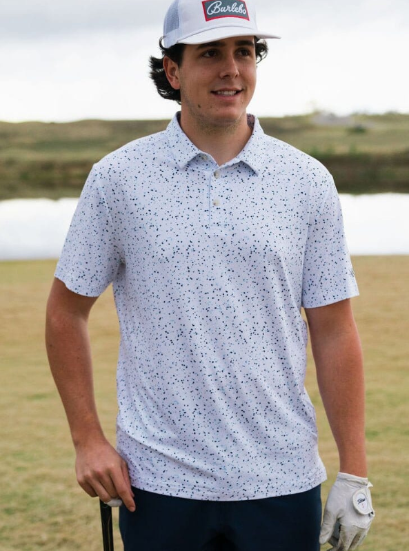 Burlebo- Performance Polo - White Speckled