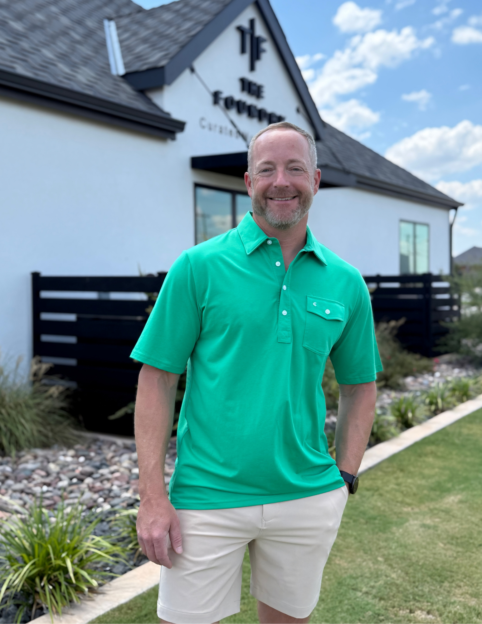 Criquet Performance Players Shirt - Golf Green - The Foundry
