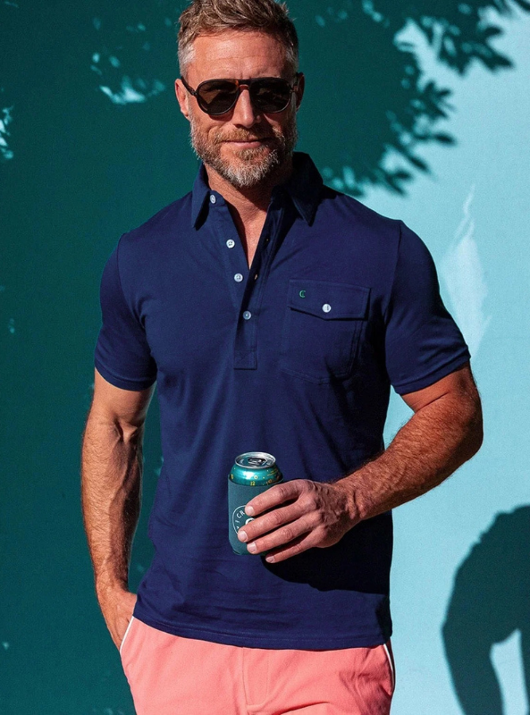 Criquet SS Performance Players Polo - Nassau Navy