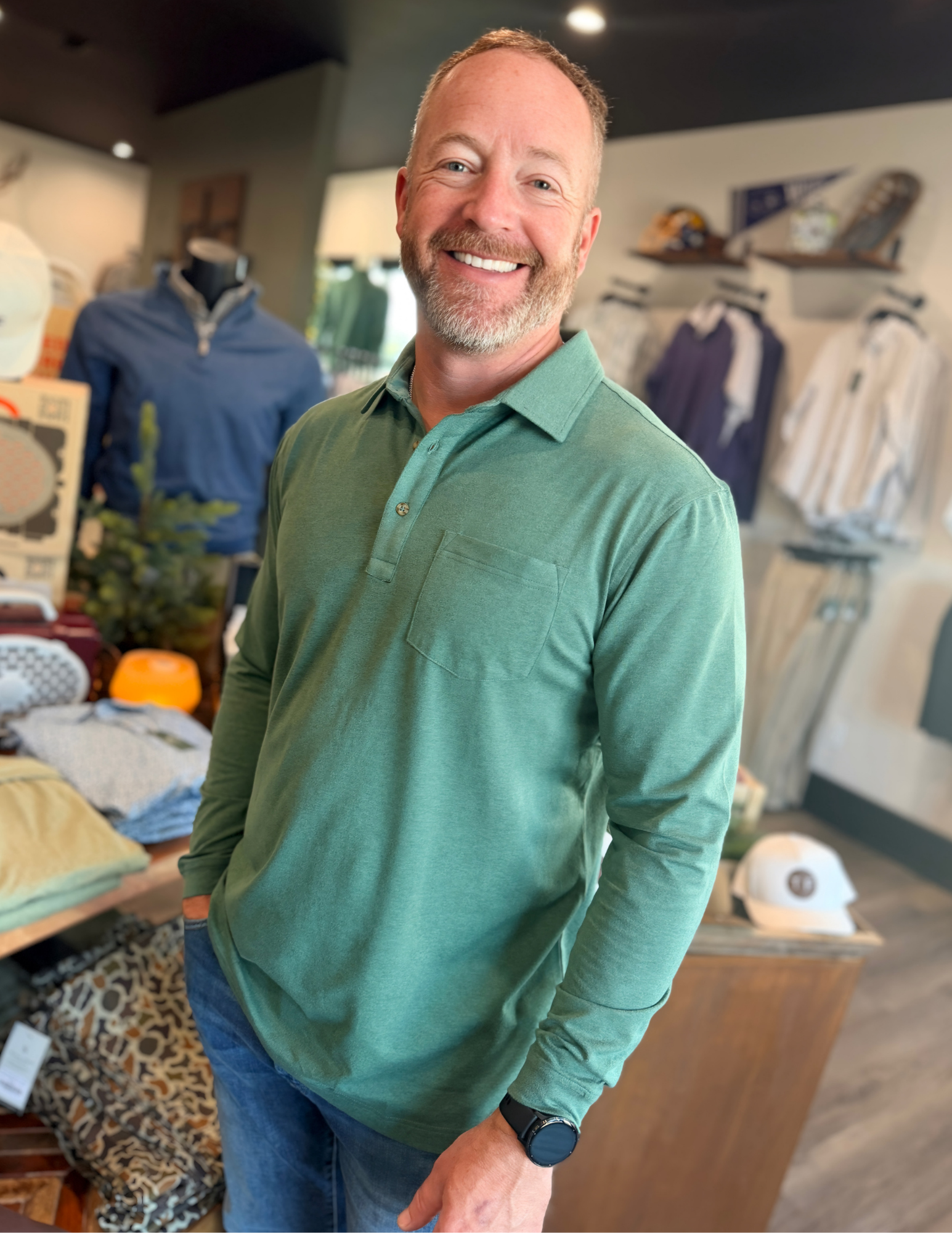 GenTeal Alpine Wander LS Polo - Alpine