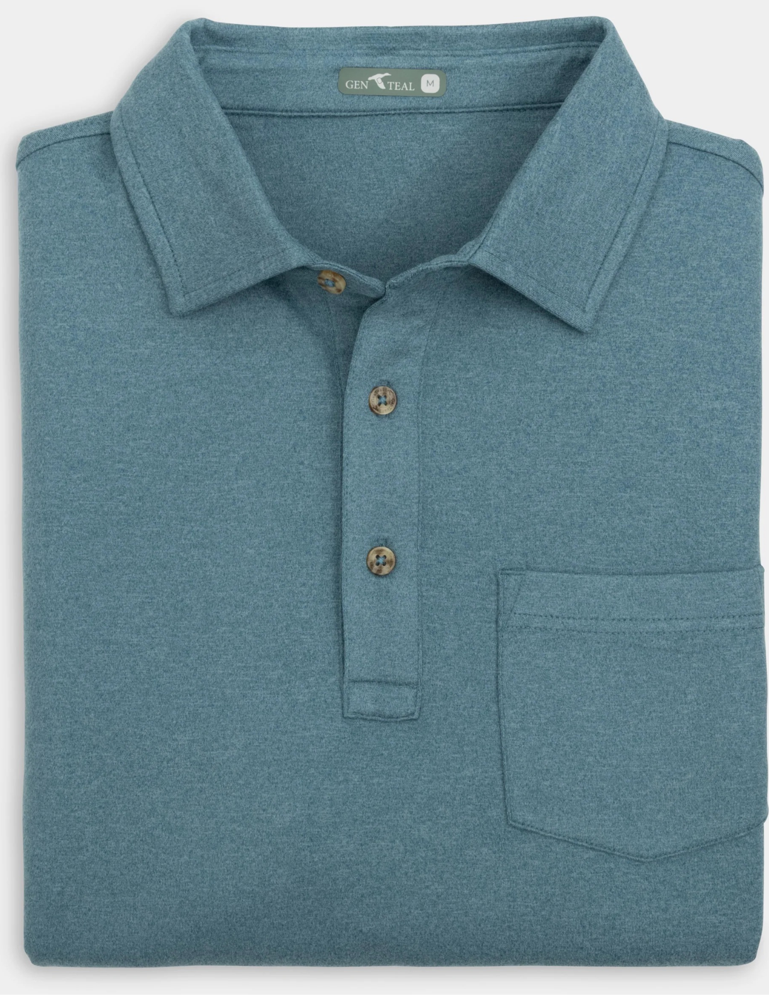 GenTeal Blue Wander LS Polo