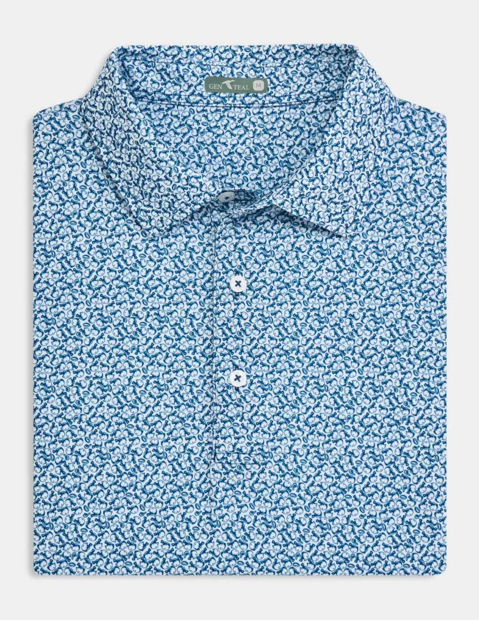 GenTeal Apparel- Performance Polo- Navy Helmet Havoc - The Foundry
