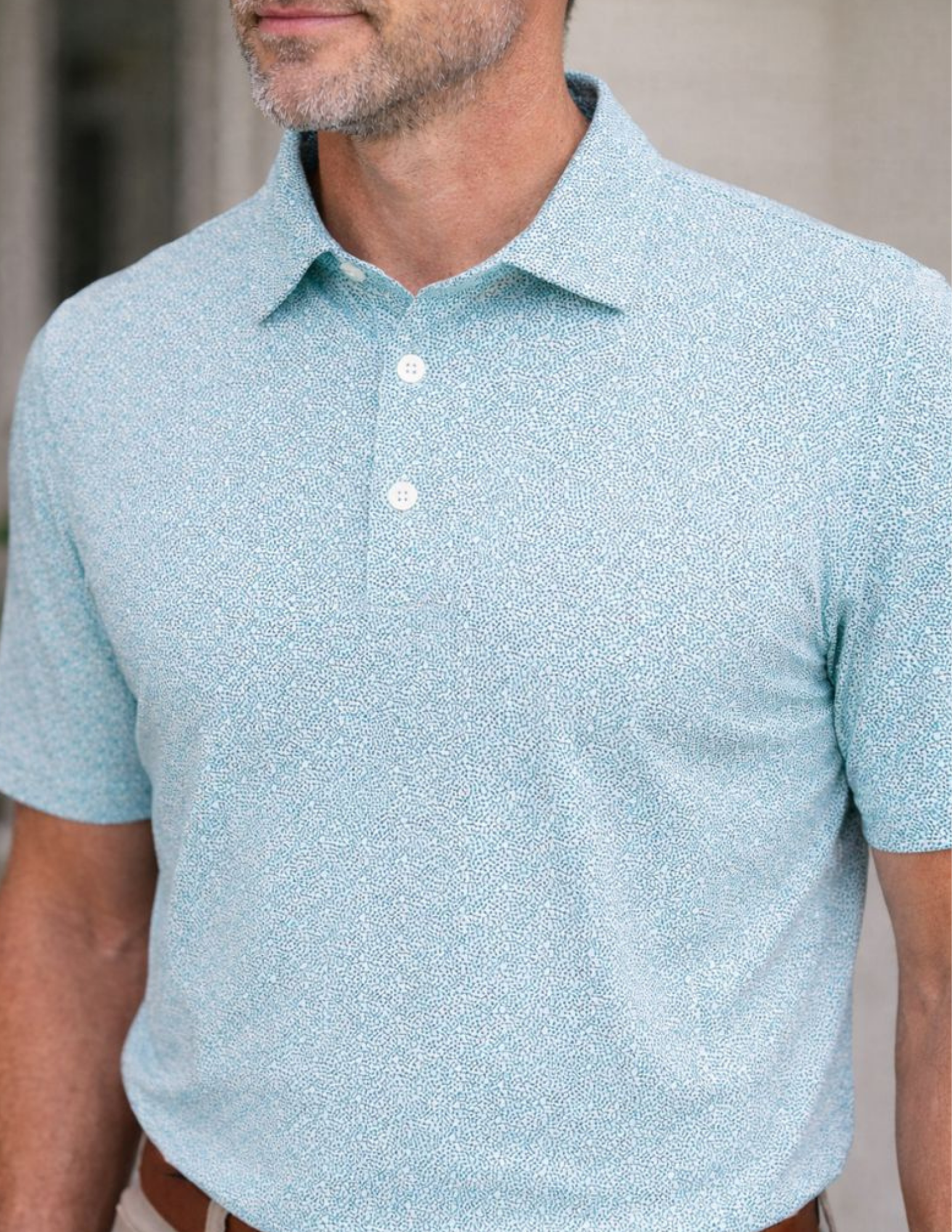 GenTeal Bay Leaf Rainbow Trout Printed Performance Polo