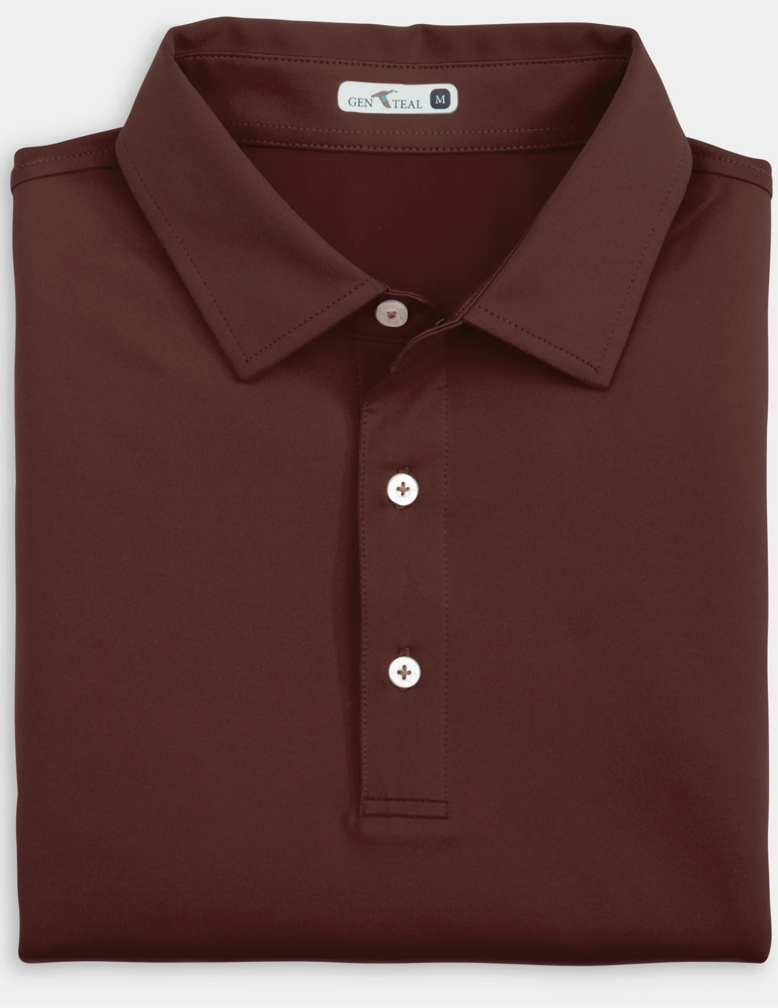 GenTeal Maroon Solid Performance Polo