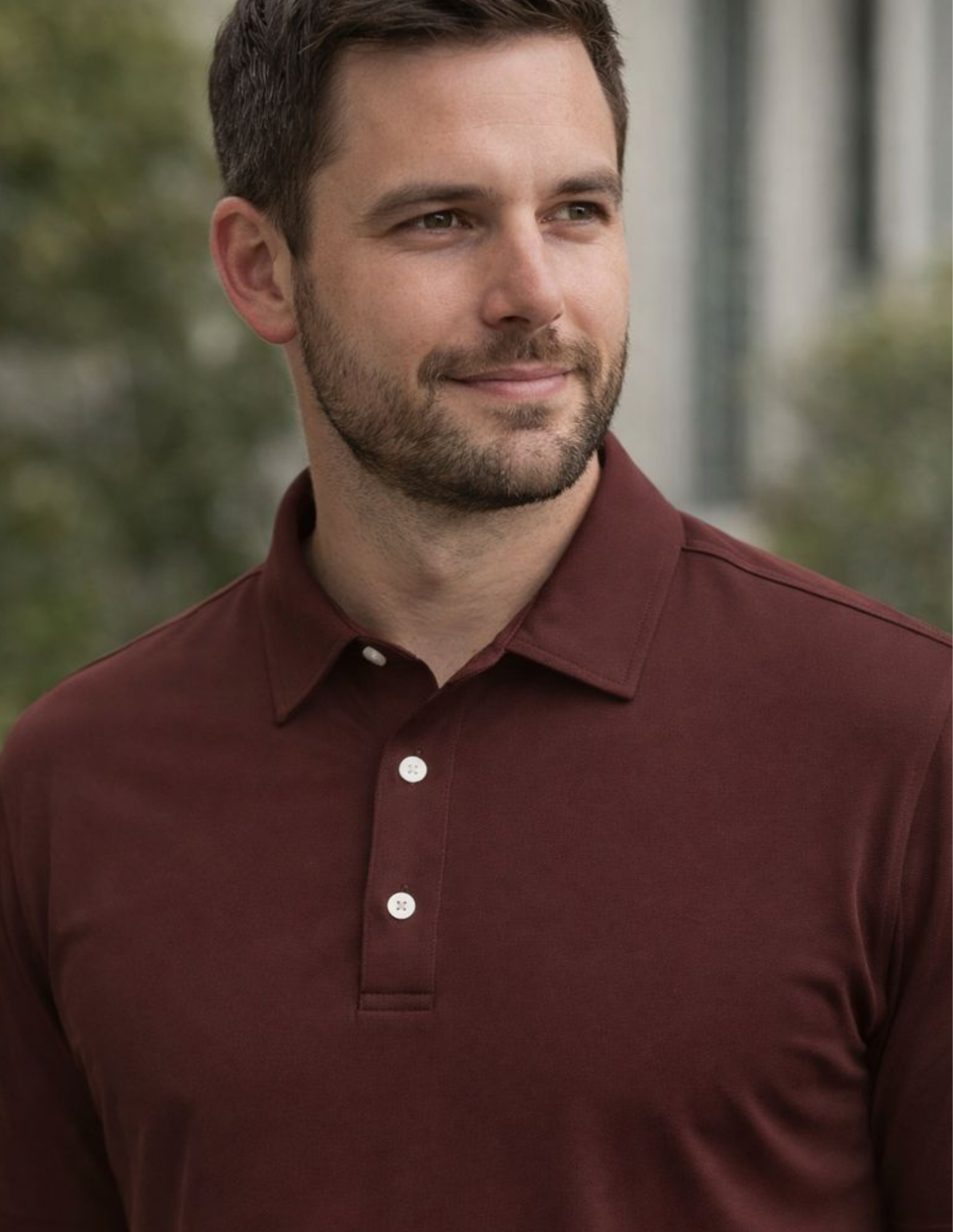 GenTeal Maroon Solid Performance Polo