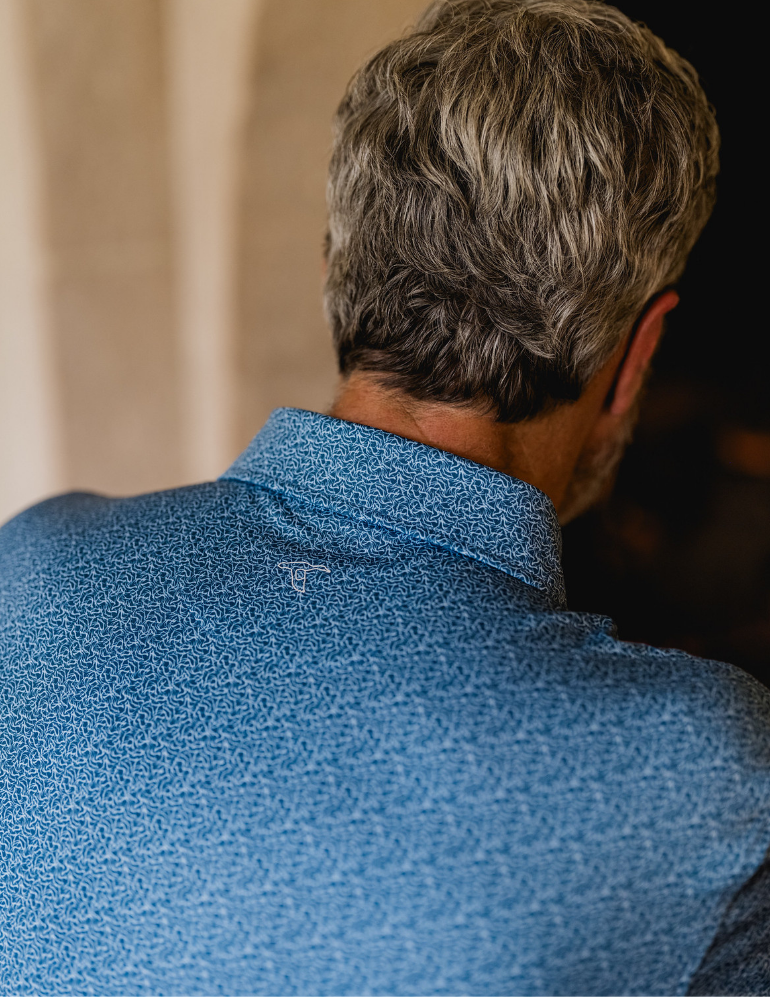 GenTeal Printed Performance Polo - Twilight Antlers