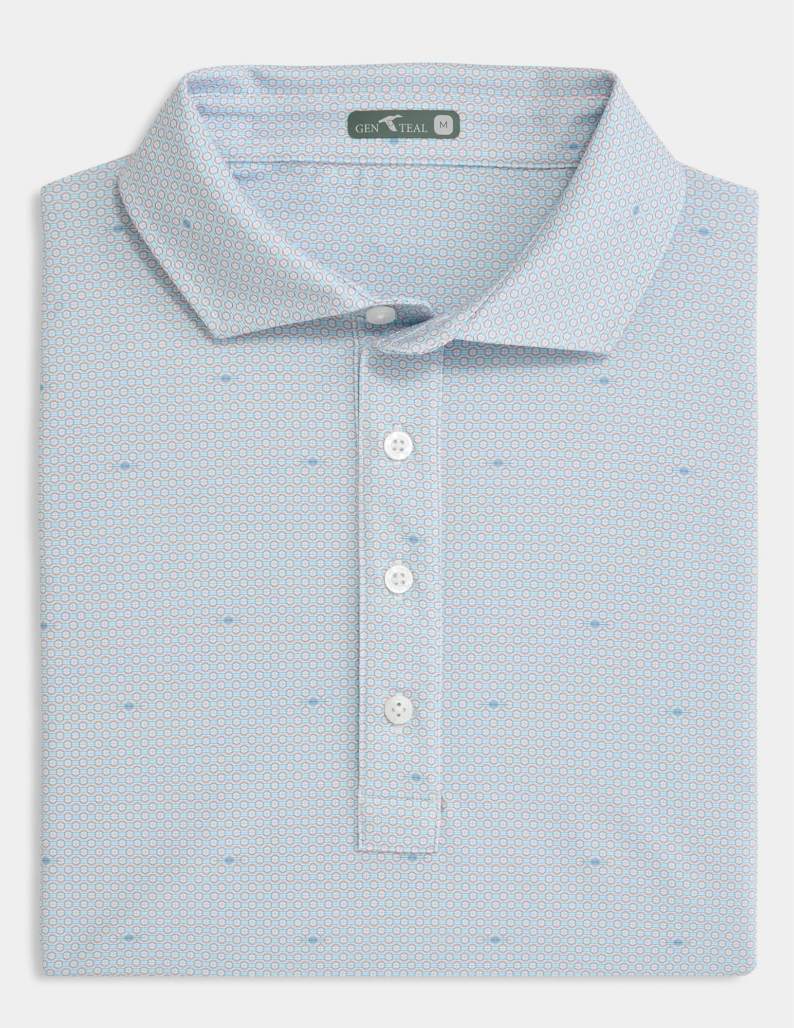 GenTeal Sunrise Gridline Printed Performance Polo
