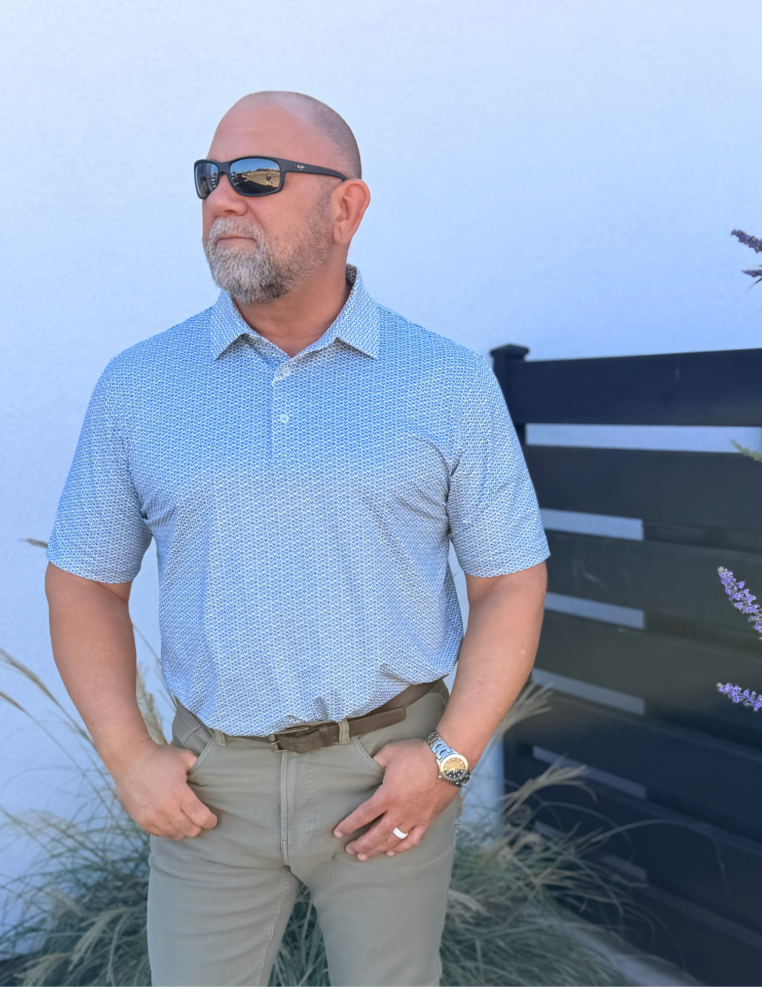 GenTeal Teak Trophy Printed Performance Polo