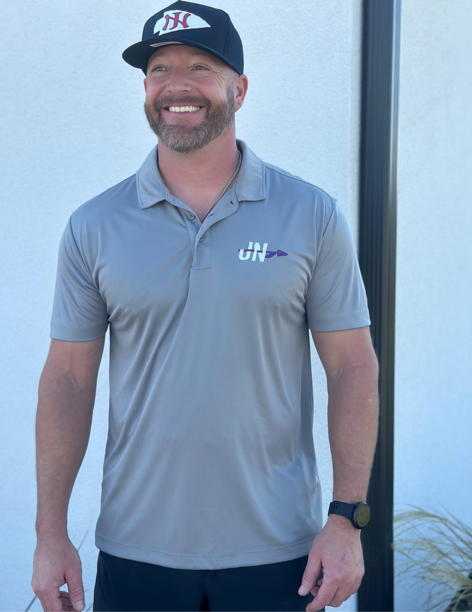 JN Grey Game Day Polo