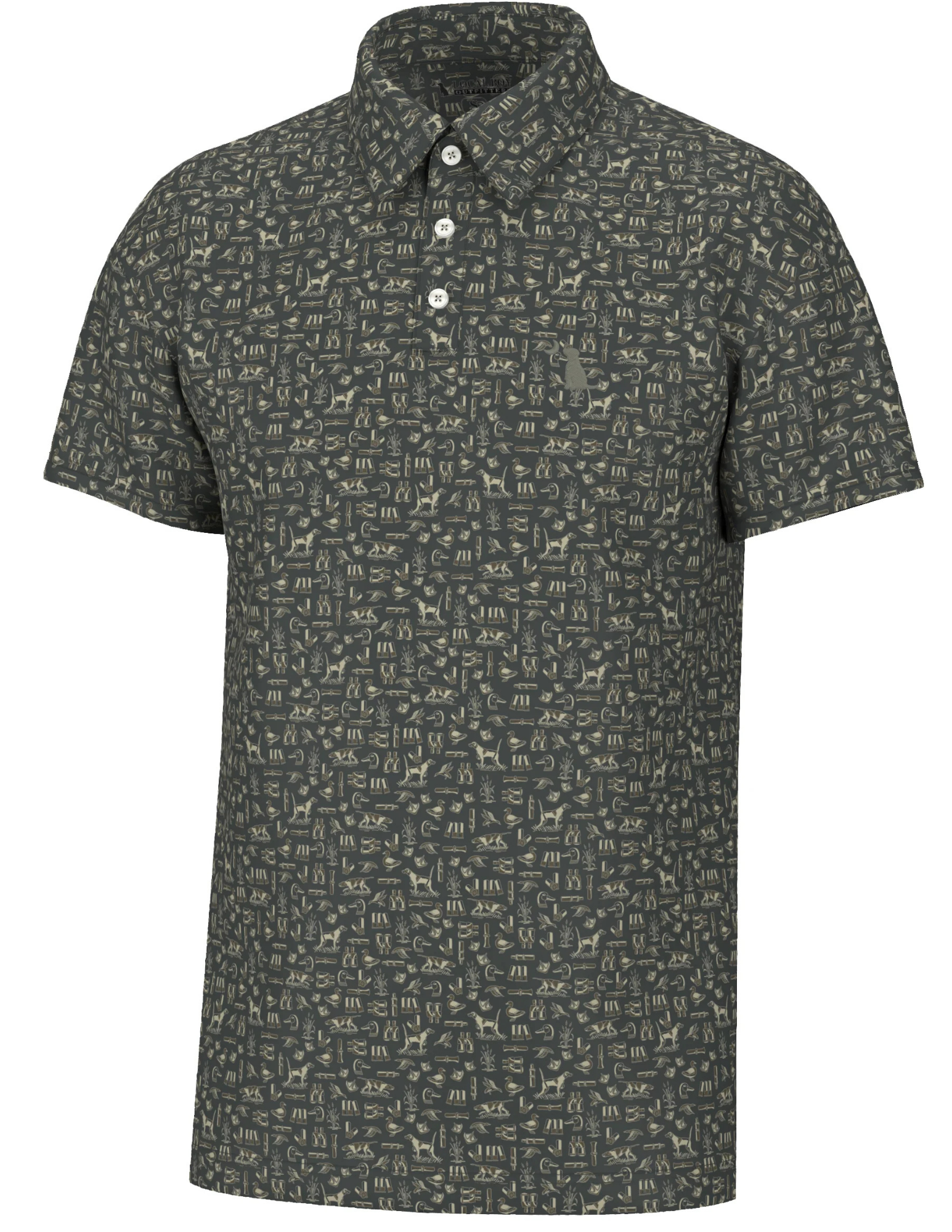Local Boy Outfitters- Dirty Myrtle Polo- The Hunt Brown - The Foundry