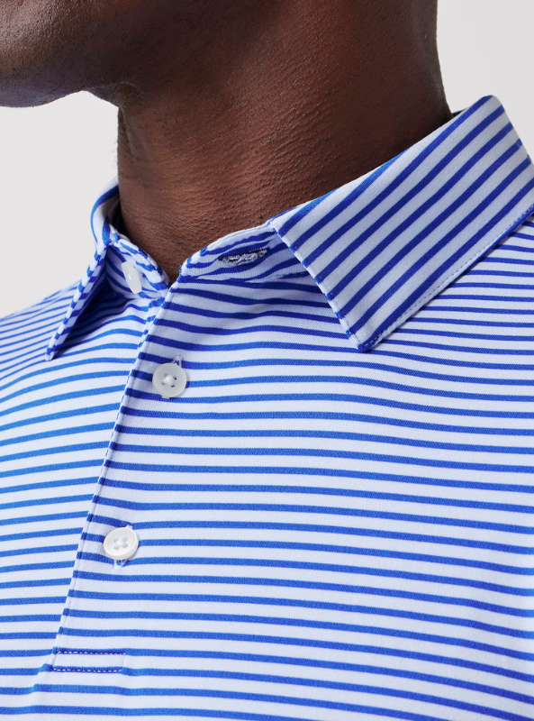 Mizzen & Main Versa SS Polo - Blue Stripe - The Foundry