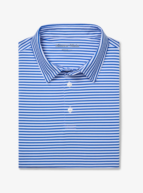 Mizzen & Main Versa SS Polo - Blue Stripe - The Foundry