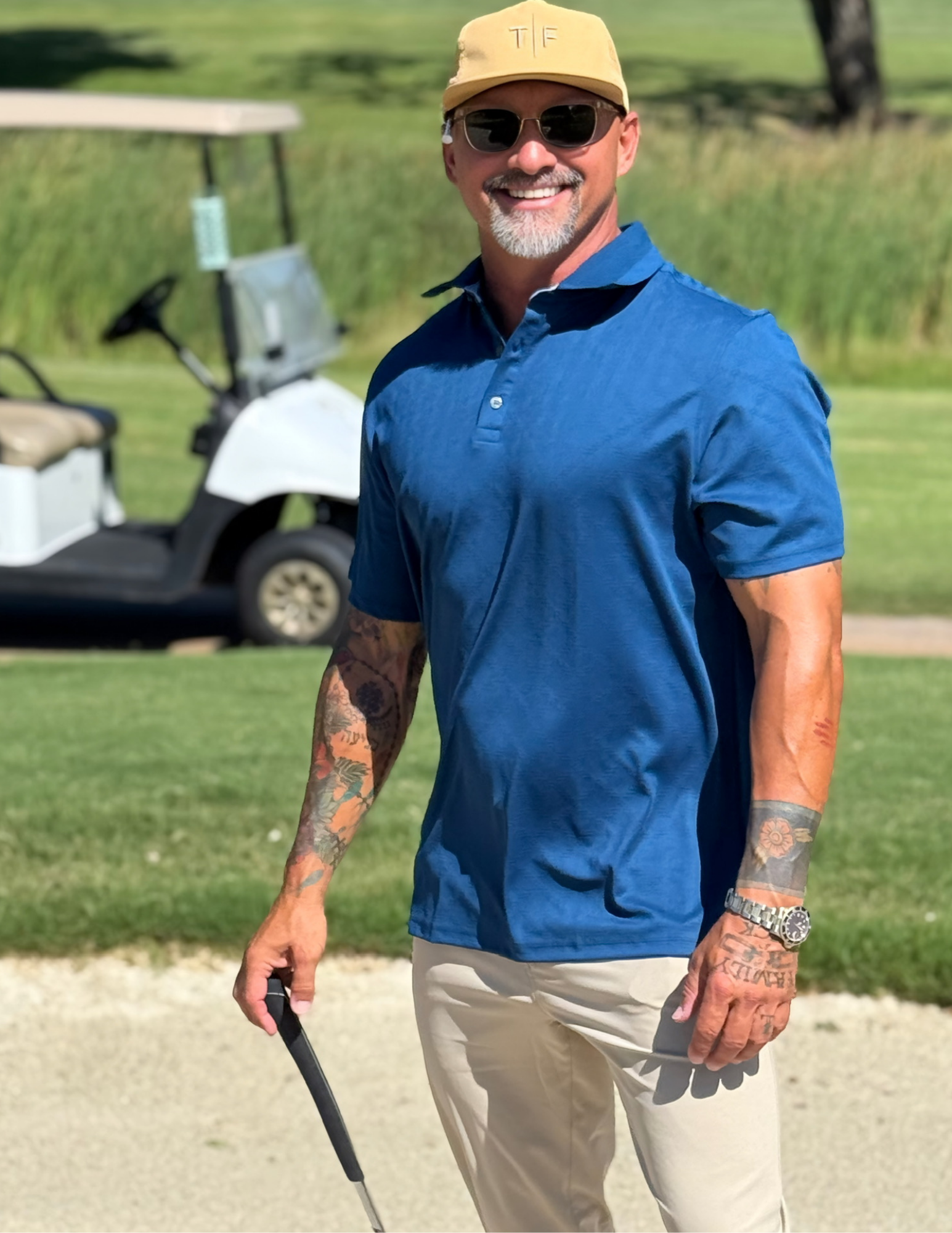 Rhone Fairway Polo Poseidon Blue