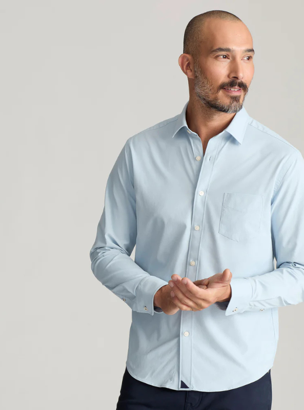 Untuckit - Gironde Wrinkle Free Performance Shirt Baby Blue