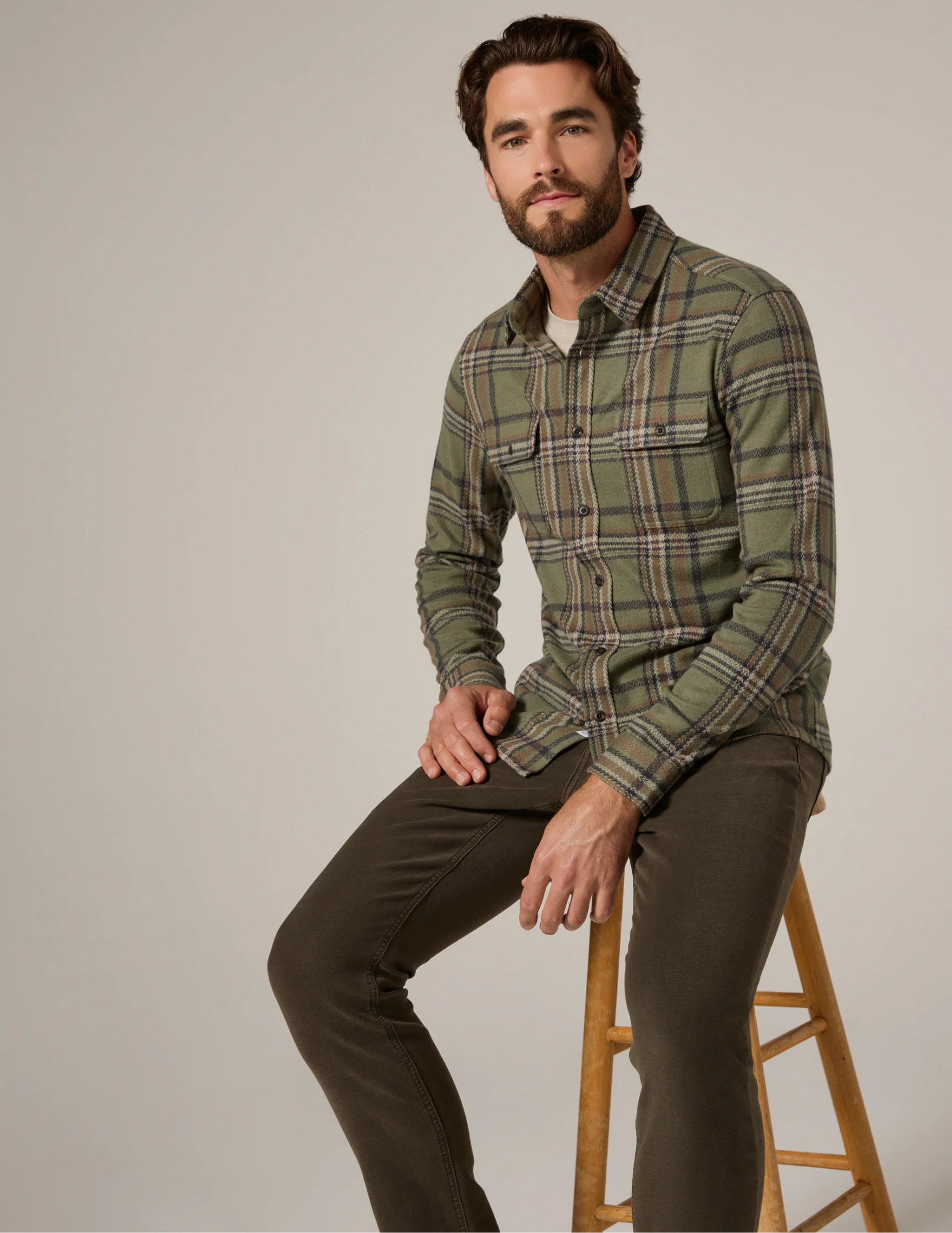 7 Diamonds Generation LS Shirt - Basil - The Foundry