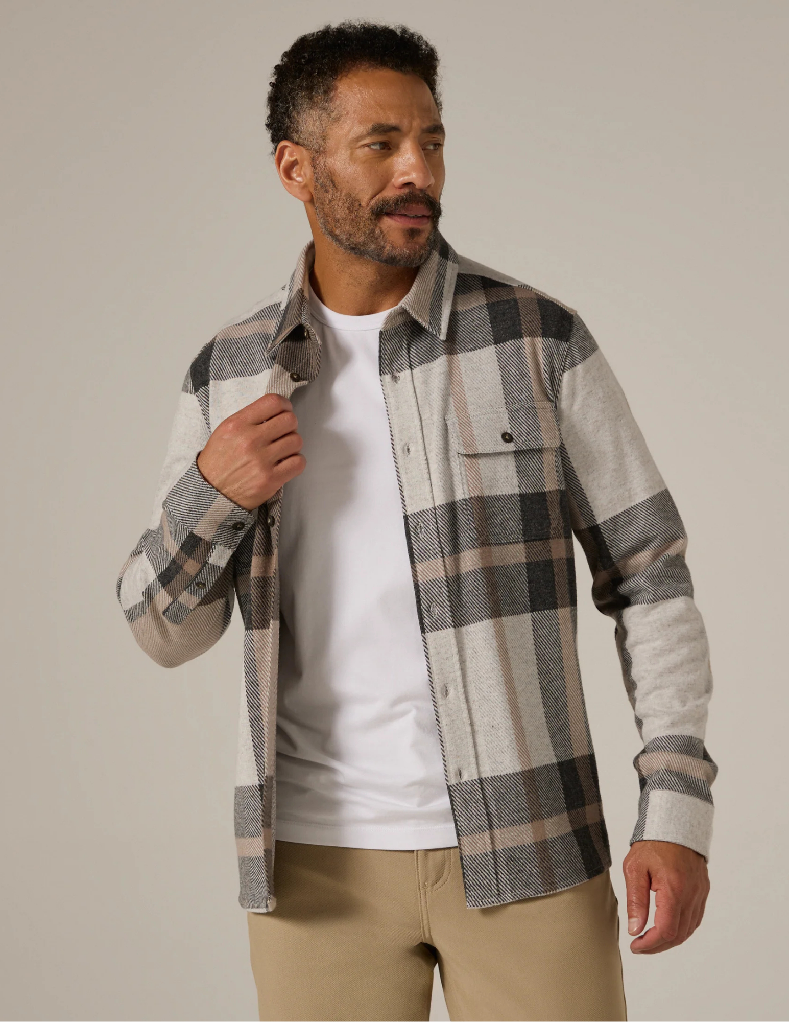 7 Diamonds Generation LS Shirt - Beige - The Foundry