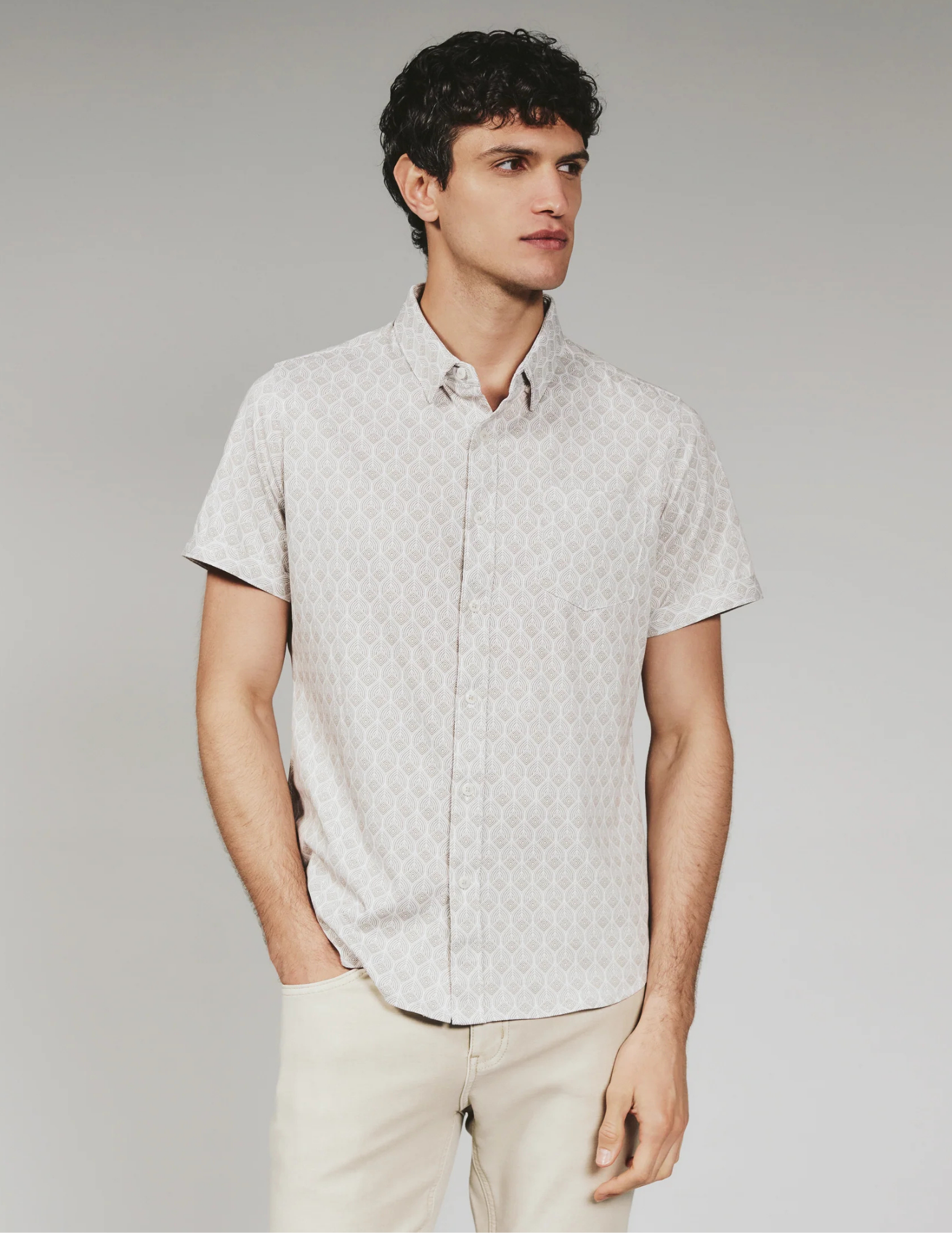 7 Diamonds Holden SS Shirt - Taupe - The Foundry