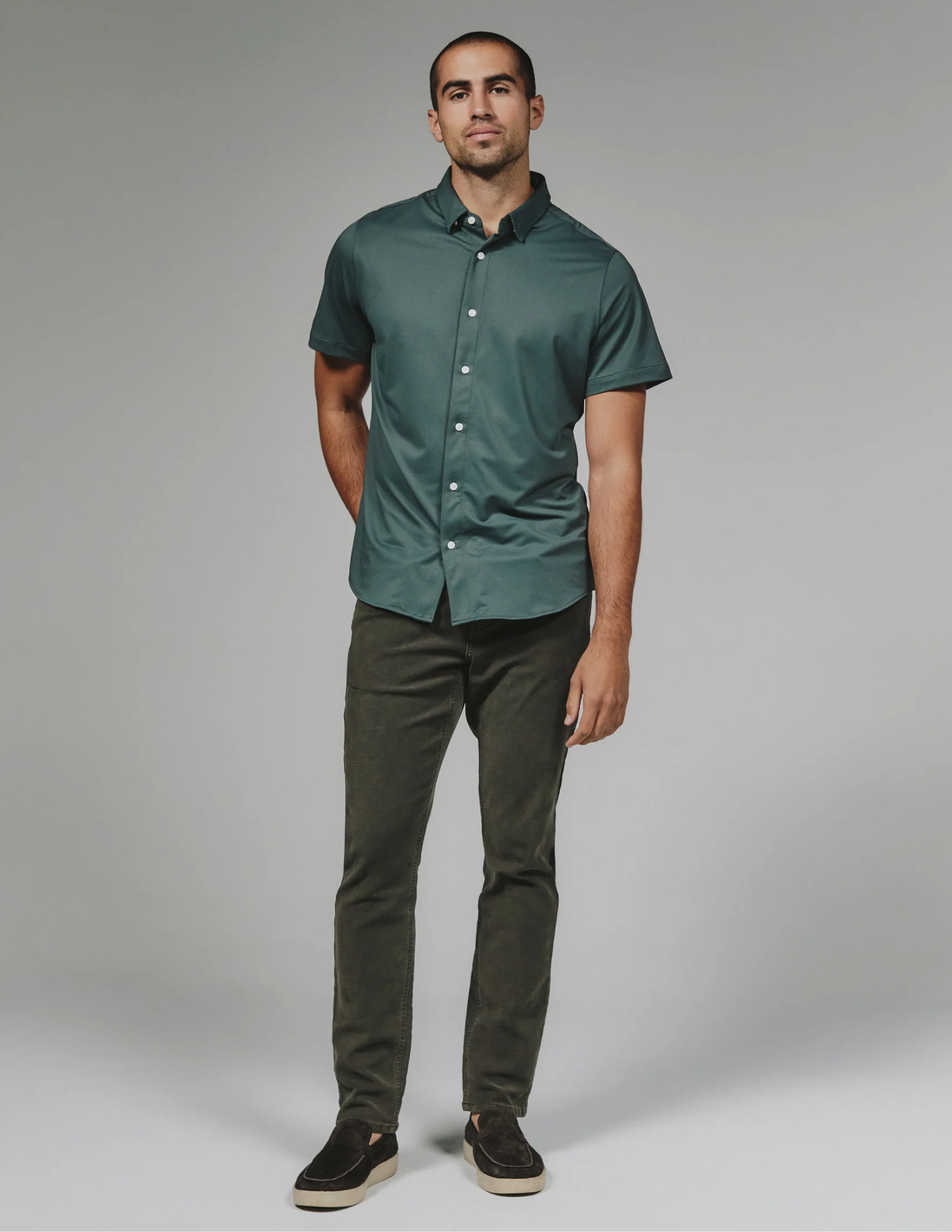 7 Diamonds Owen SS Shirt - Basil - The Foundry