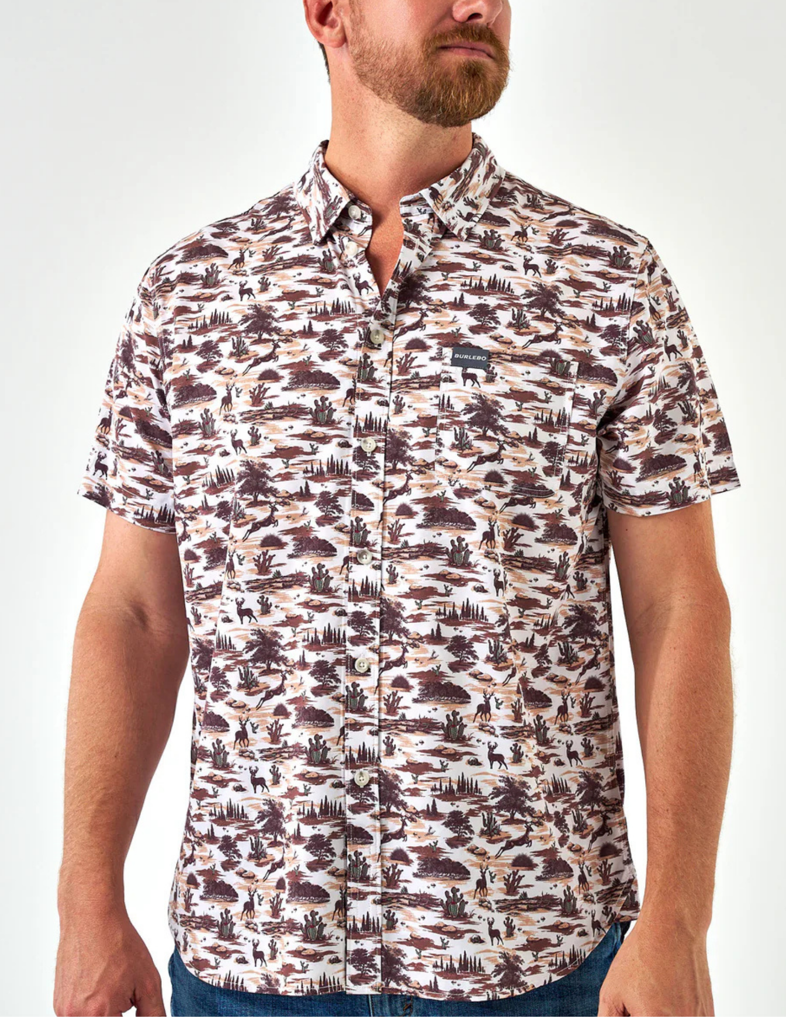 Burlebo Performance Button Up - Brush Country
