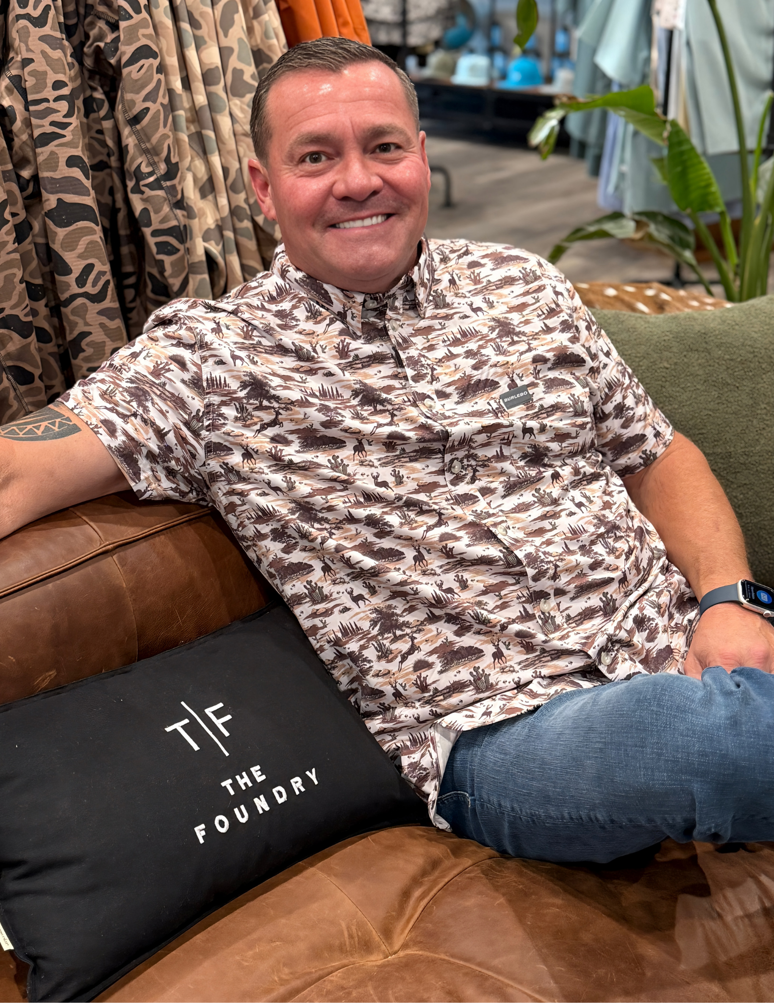 Burlebo Performance Button Up - Brush Country