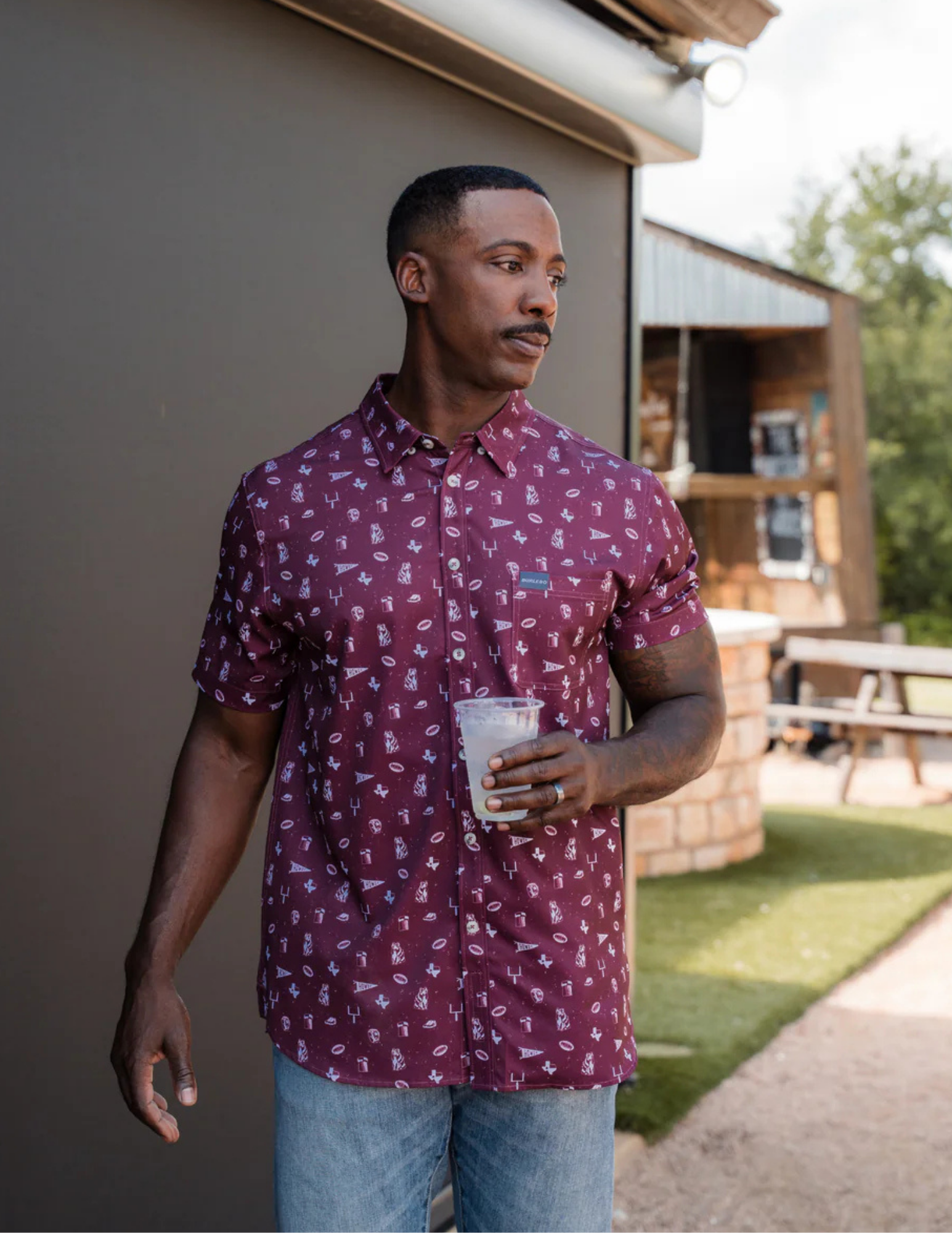Burlebo Performance Button Up - Gameday in College Station