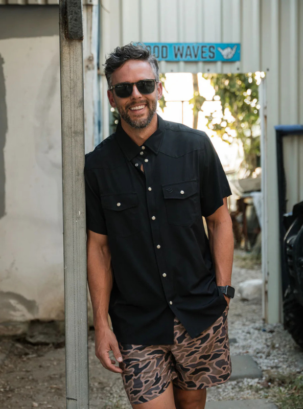Burlebo Performance Western Shirt - Black - The Foundry