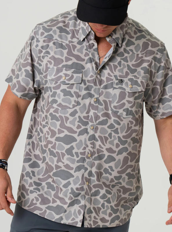 Burlebo Performance Western Shirt - Classic Deer Camo