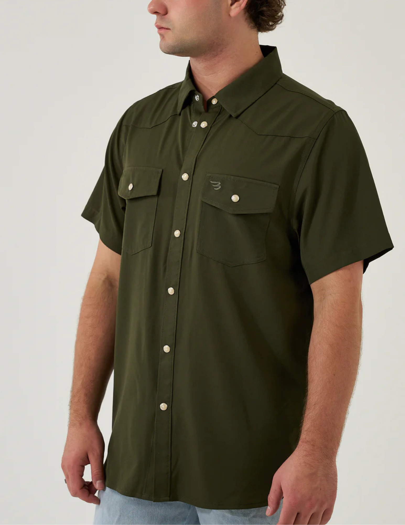 Burlebo Performance Western Shirt - Mallard Green
