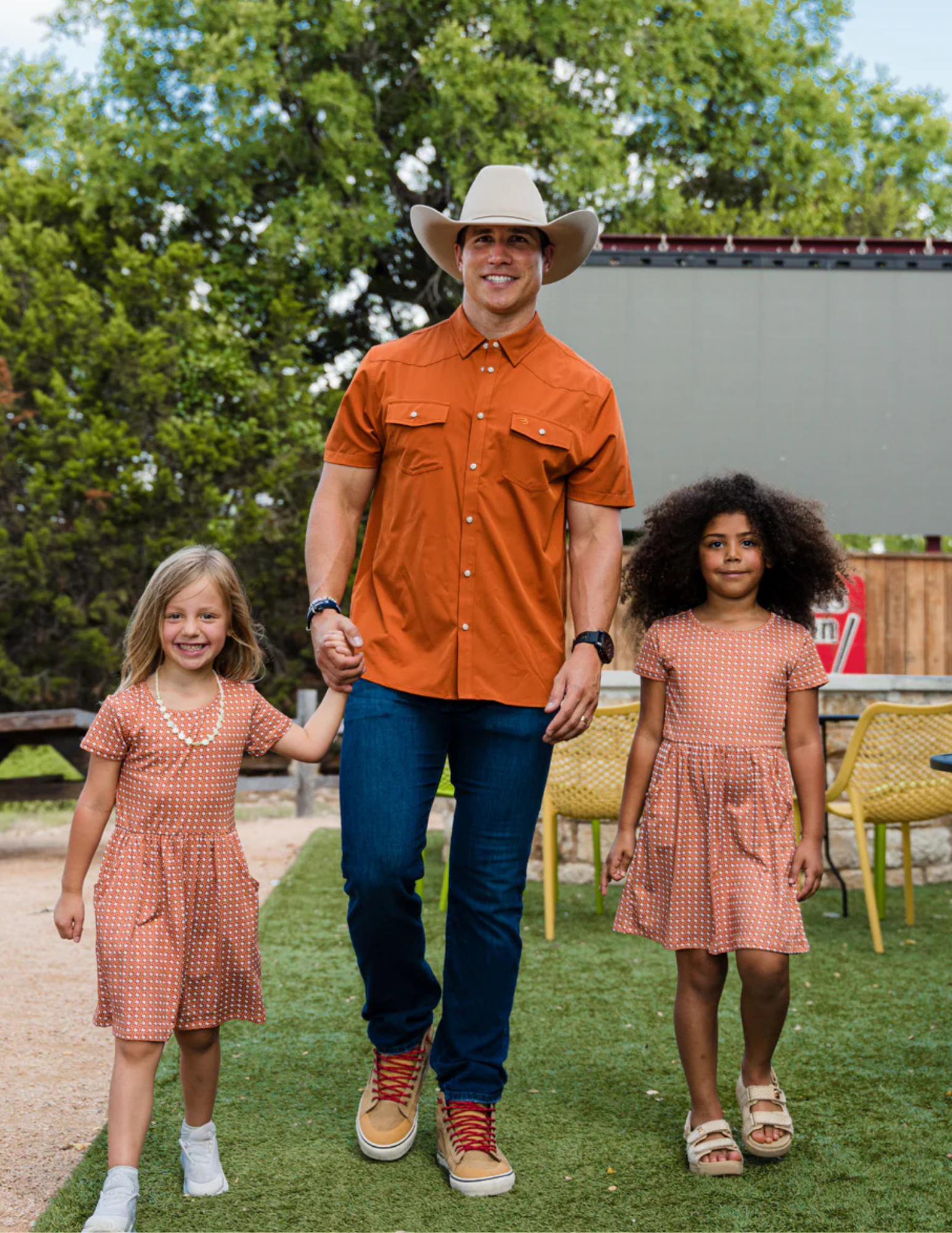 Burlebo Performance Western Shirt - Orange